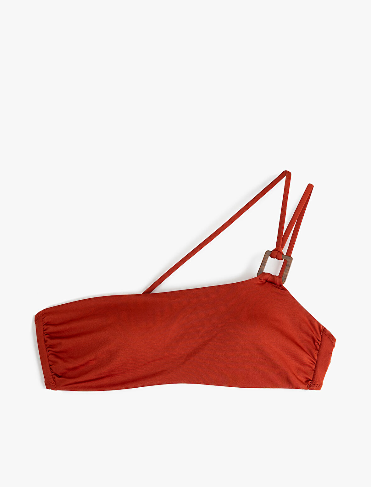 Hafif Destekli Aksesuarlı Tek Omuz Bikini Üstü