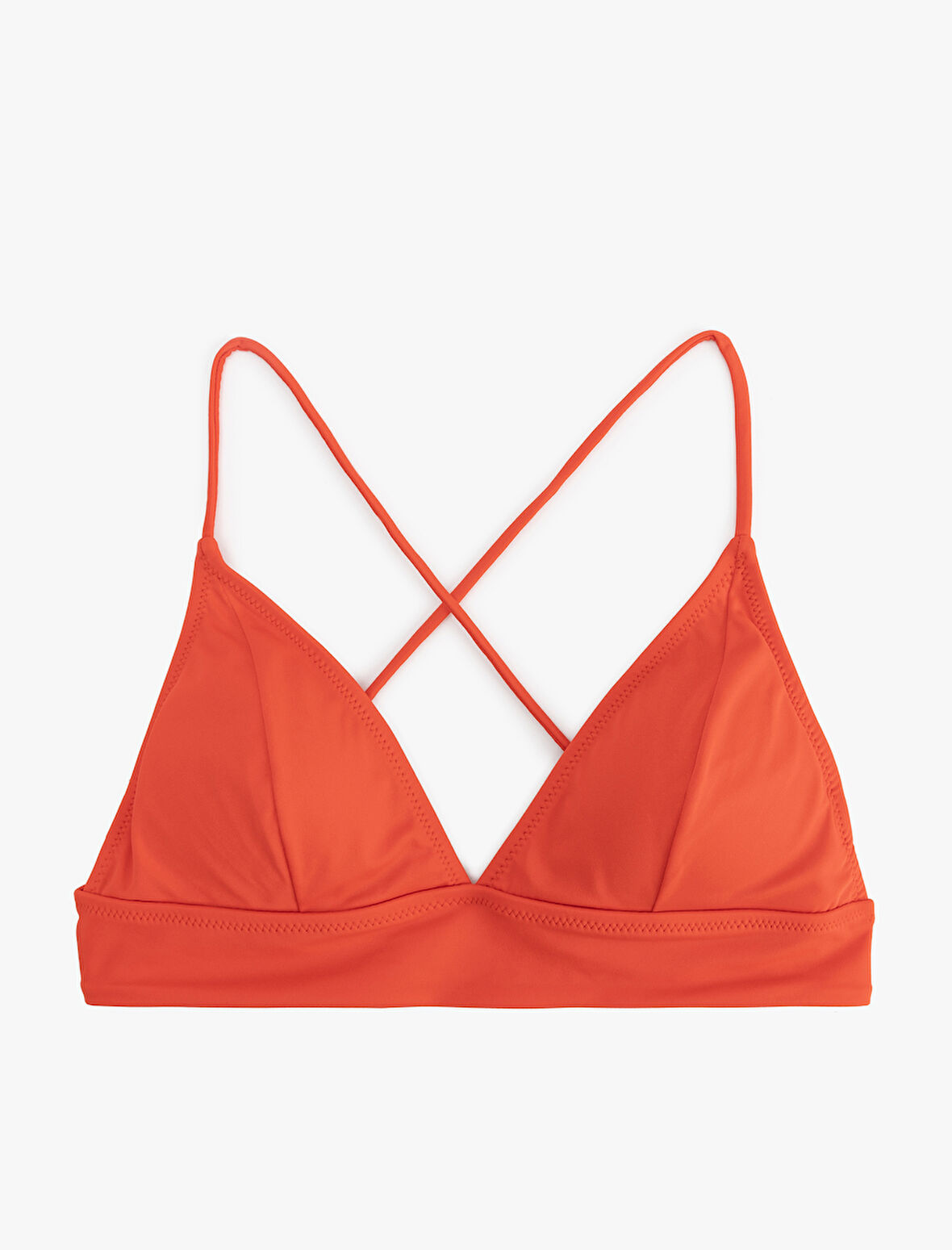 Bağlama Detaylı Arkası Çapraz Askılı Bralet Bikini Üstü