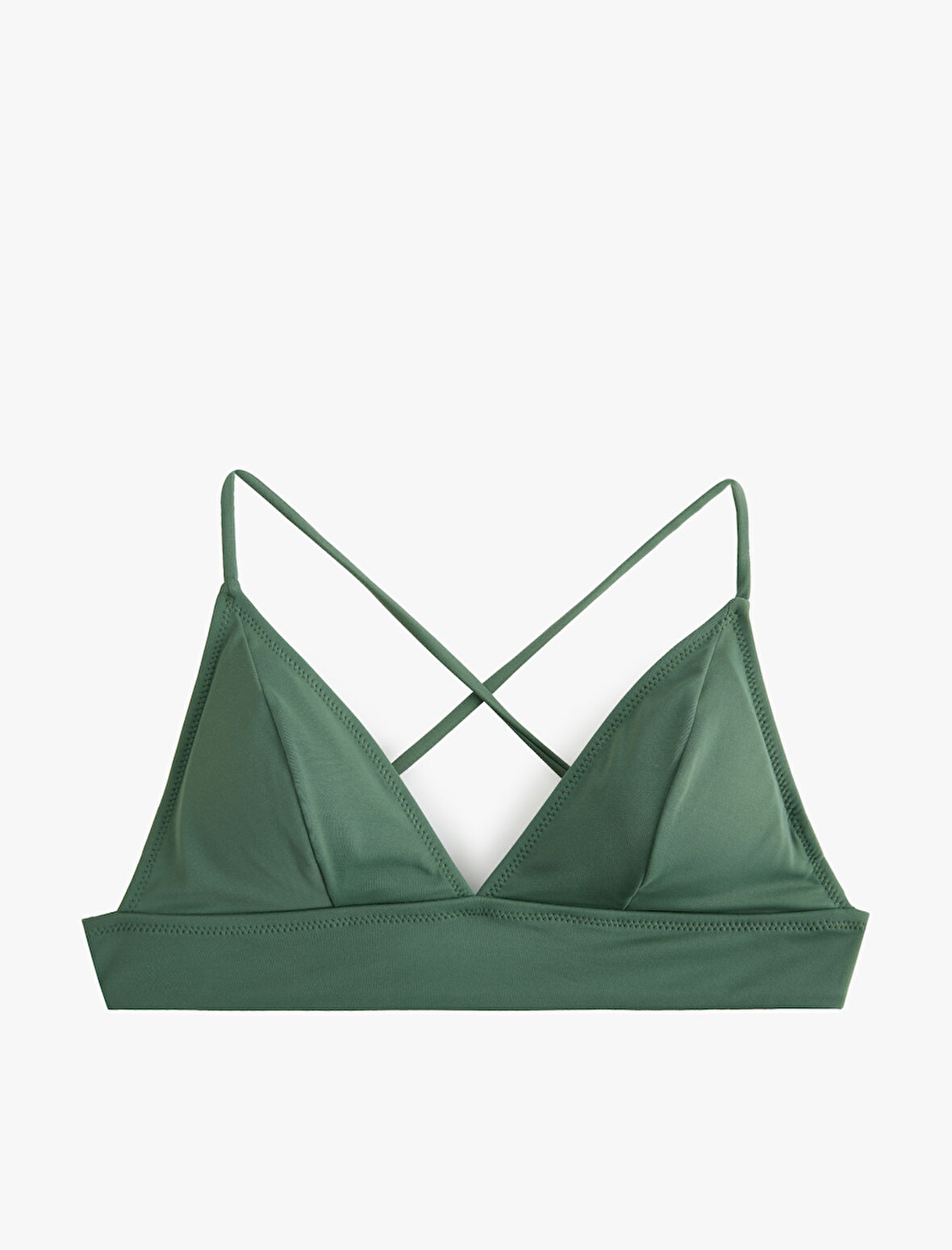 Bağlama Detaylı Arkası Çapraz Askılı Bralet Bikini Üstü
