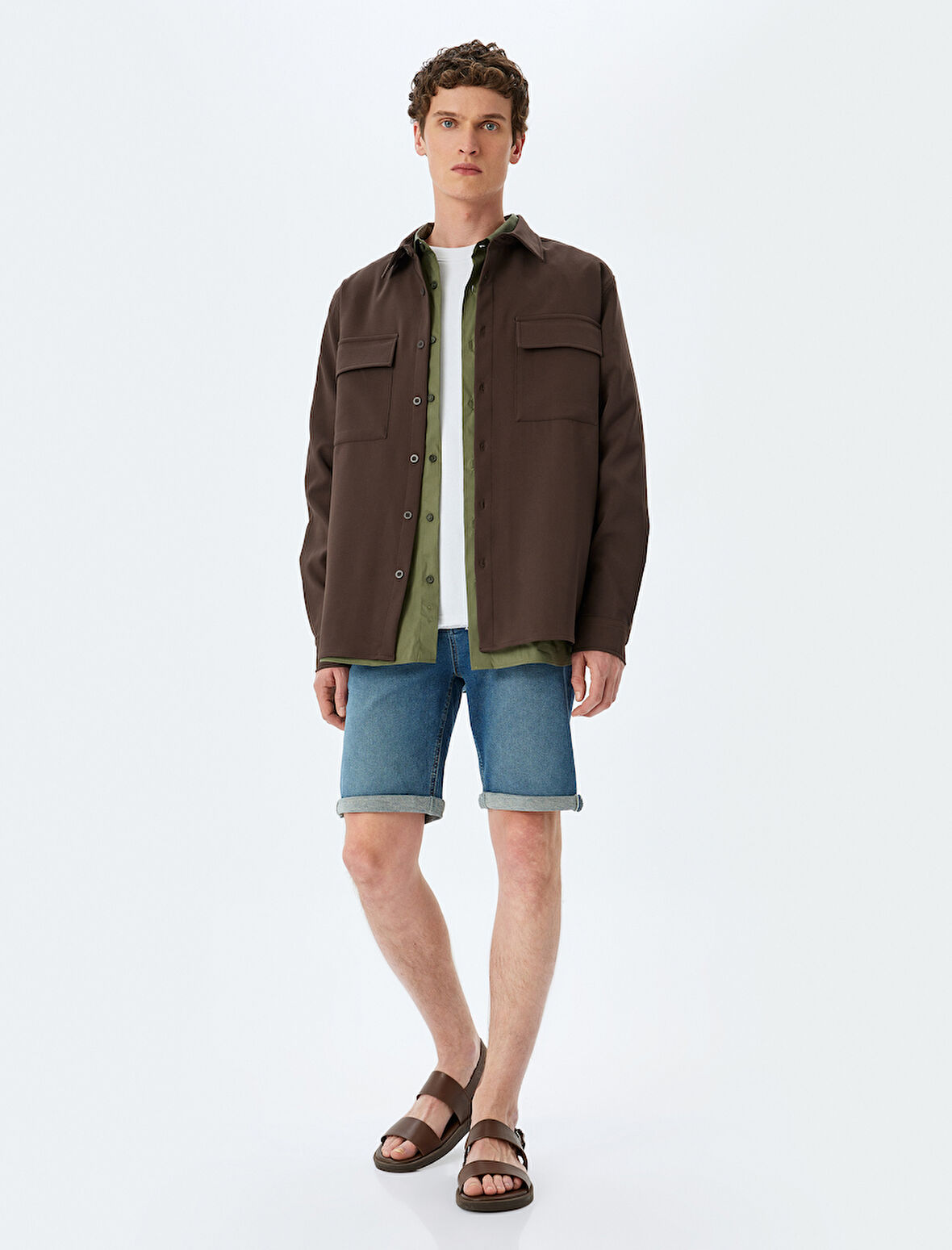Bermuda Pamuklu Cep Detaylı Slim Fit Kot Şort