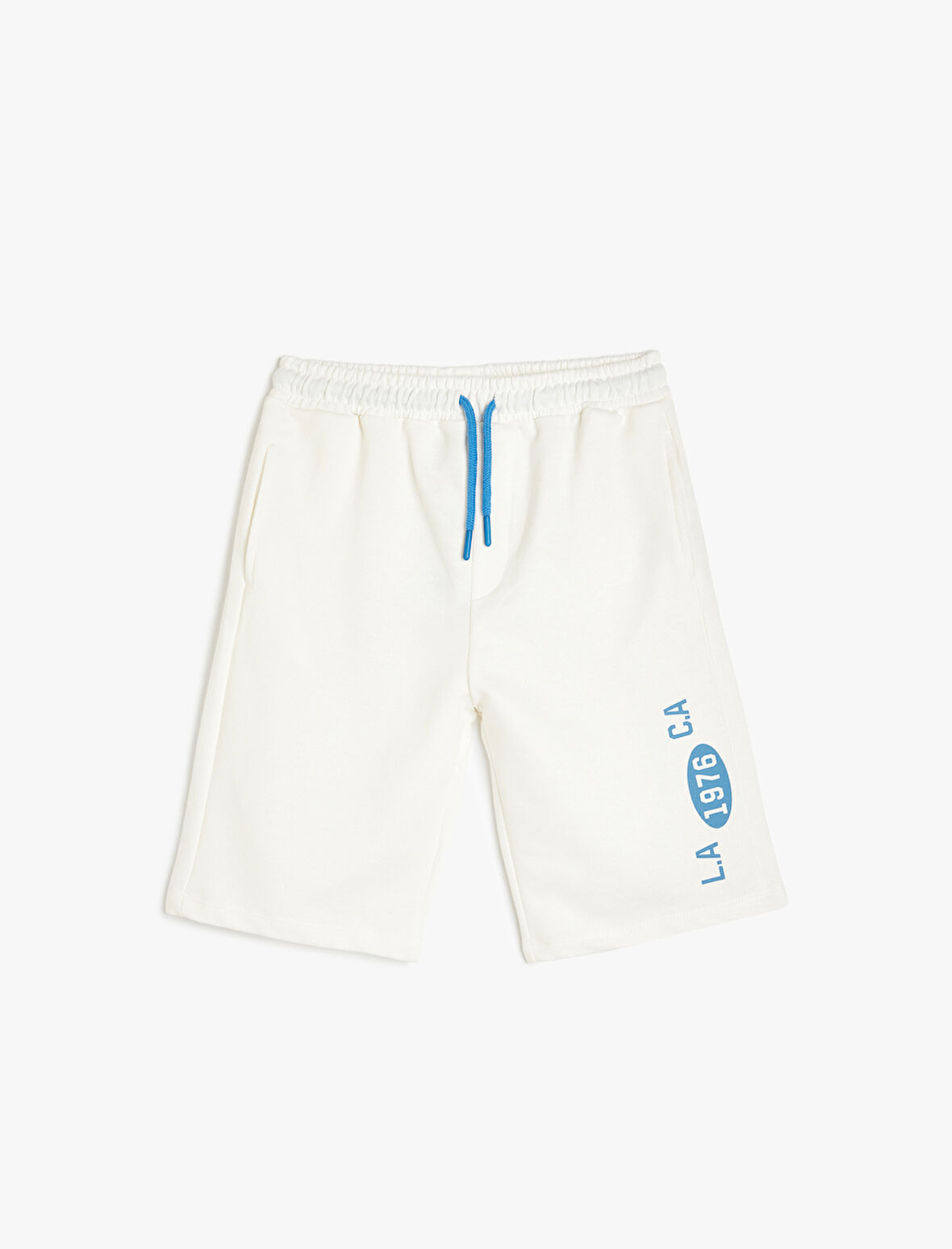 Baskı Detaylı Beli Bağcıklı Cepli Şort