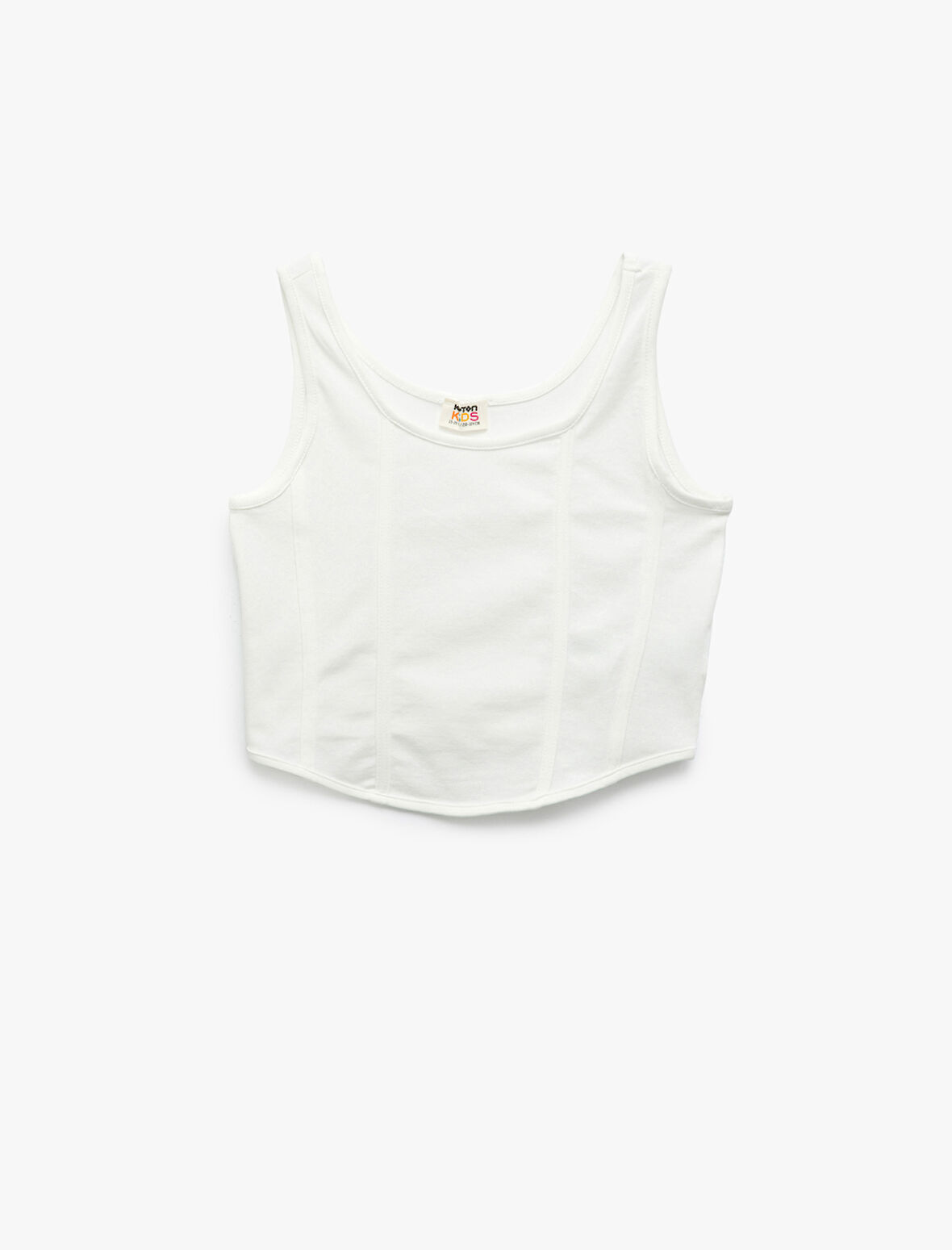 Pamuklu Slim Fit U Yaka Kalın Askılı Crop Atlet