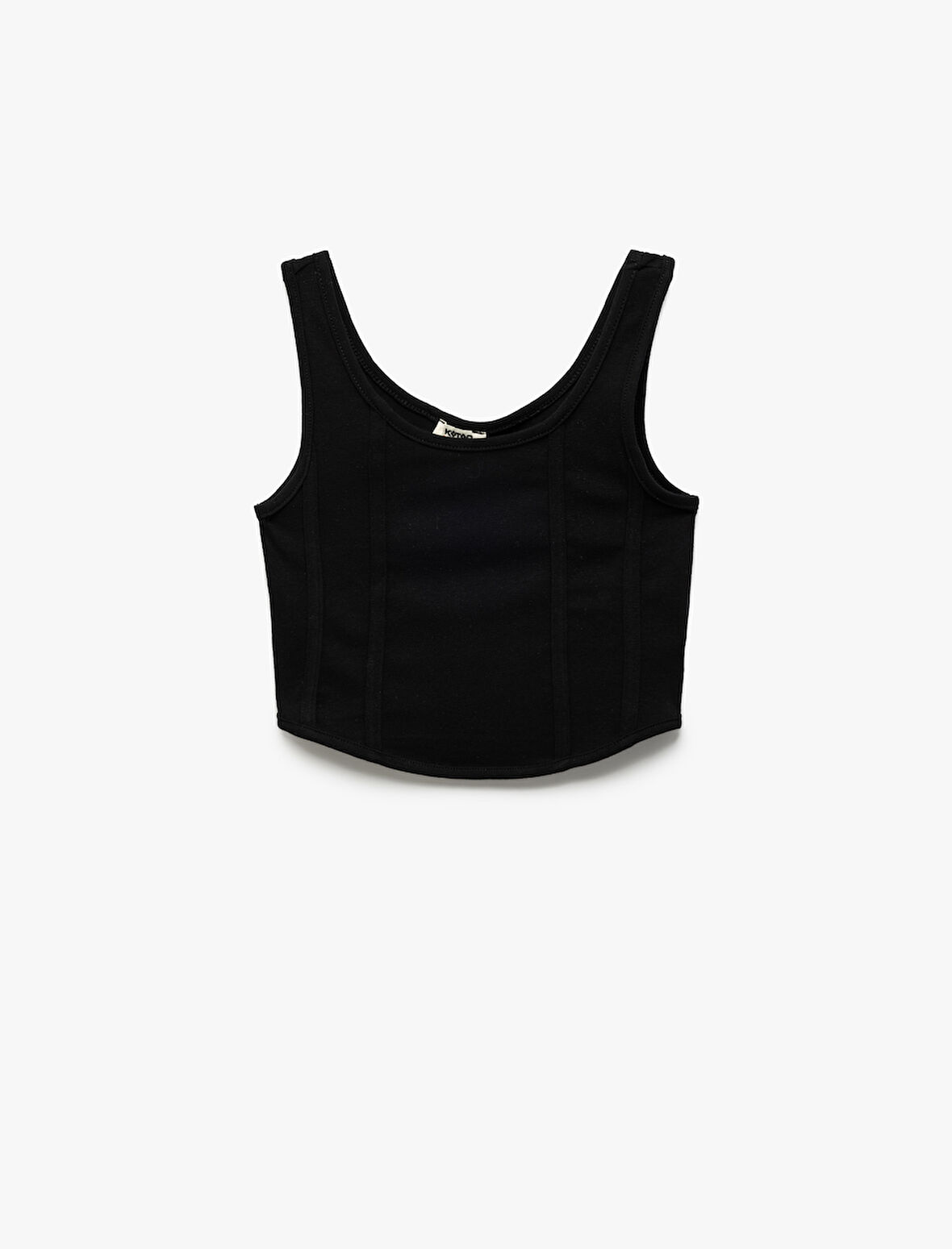 Pamuklu Slim Fit U Yaka Kalın Askılı Crop Atlet