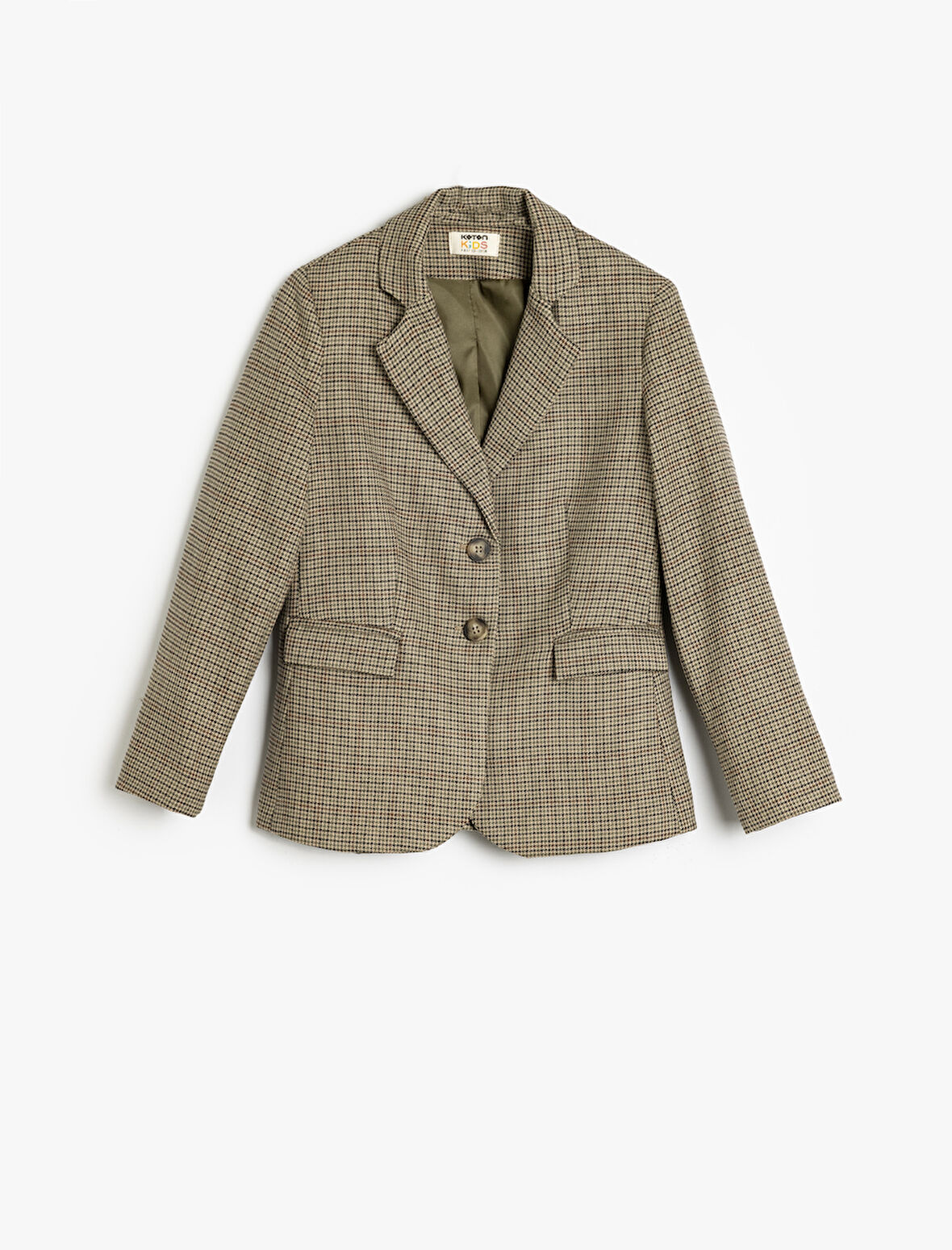 Kruvaze Blazer Ceket Uzun Kollu Cep Detaylı Viskon Karışımlı