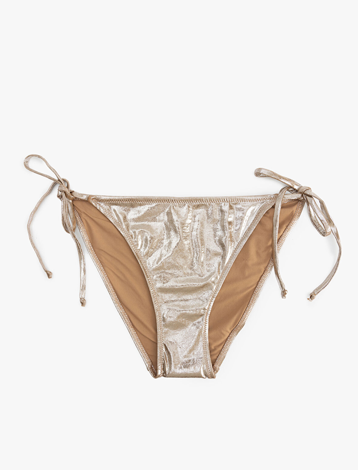 Astarlı Parlak Bağlamalı İpli Bikini Altı