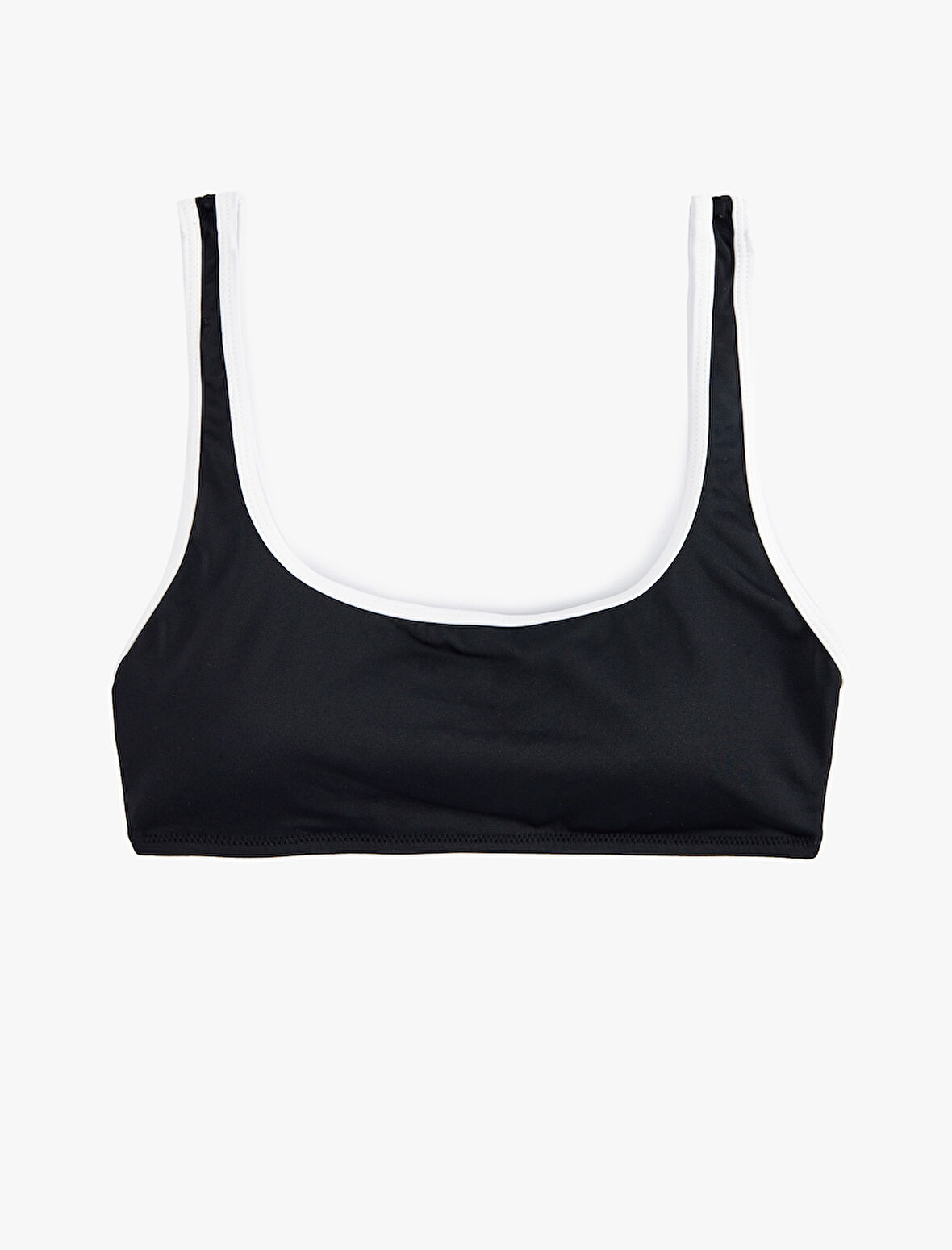 Astarlı Mat Kumaş U Yaka Spor Bikini Üstü