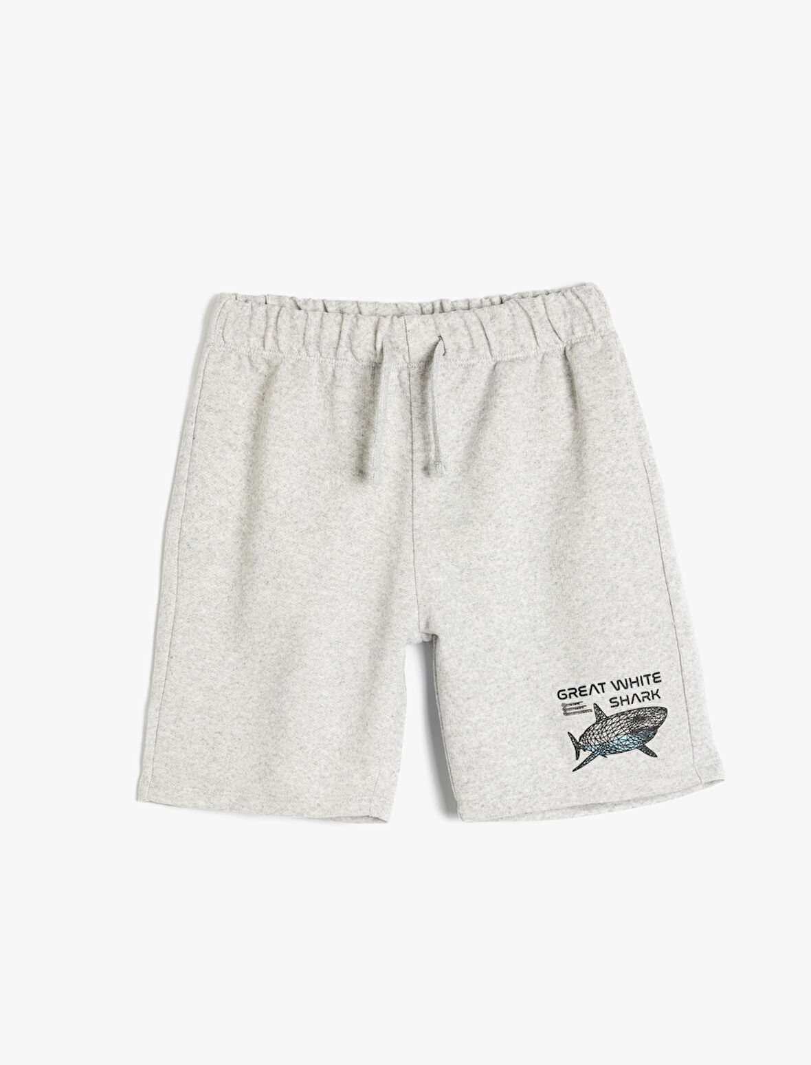 Beli Bağlamalı Köpek Balığı Baskılı Şort