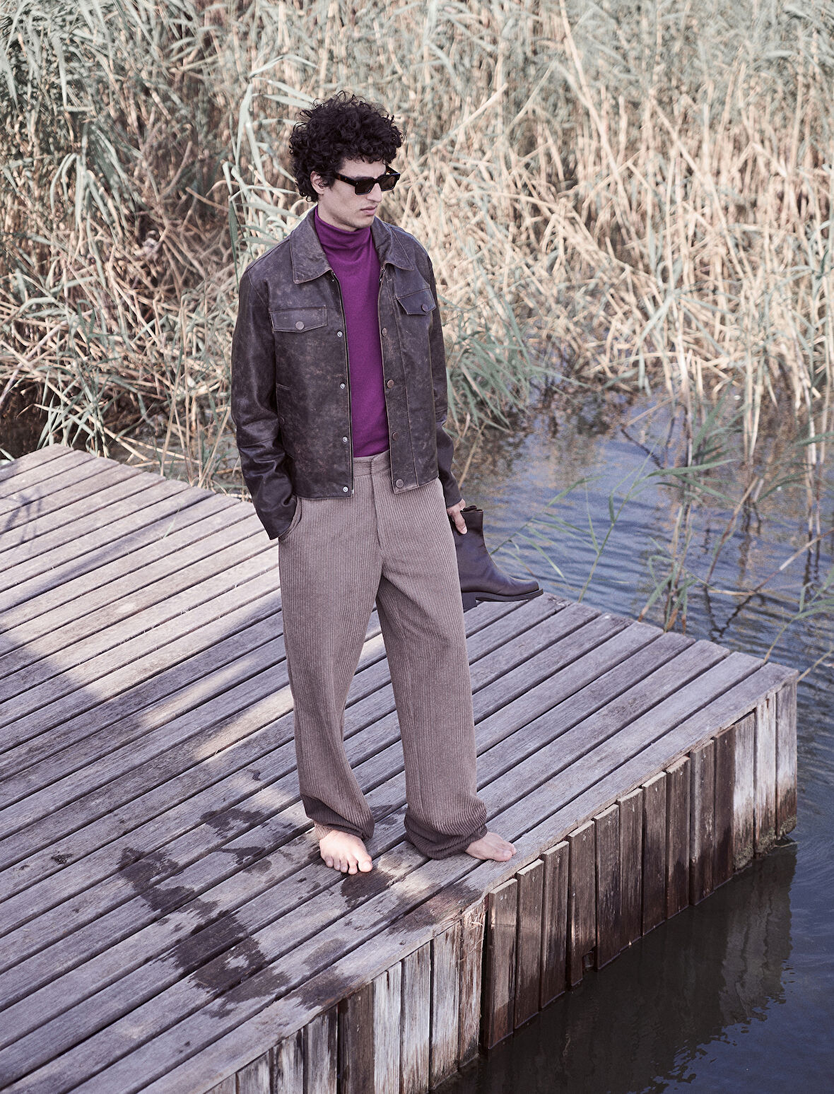 Boğazlı Triko Kazak Basic Uzun Kollu Viskon Karışımlı