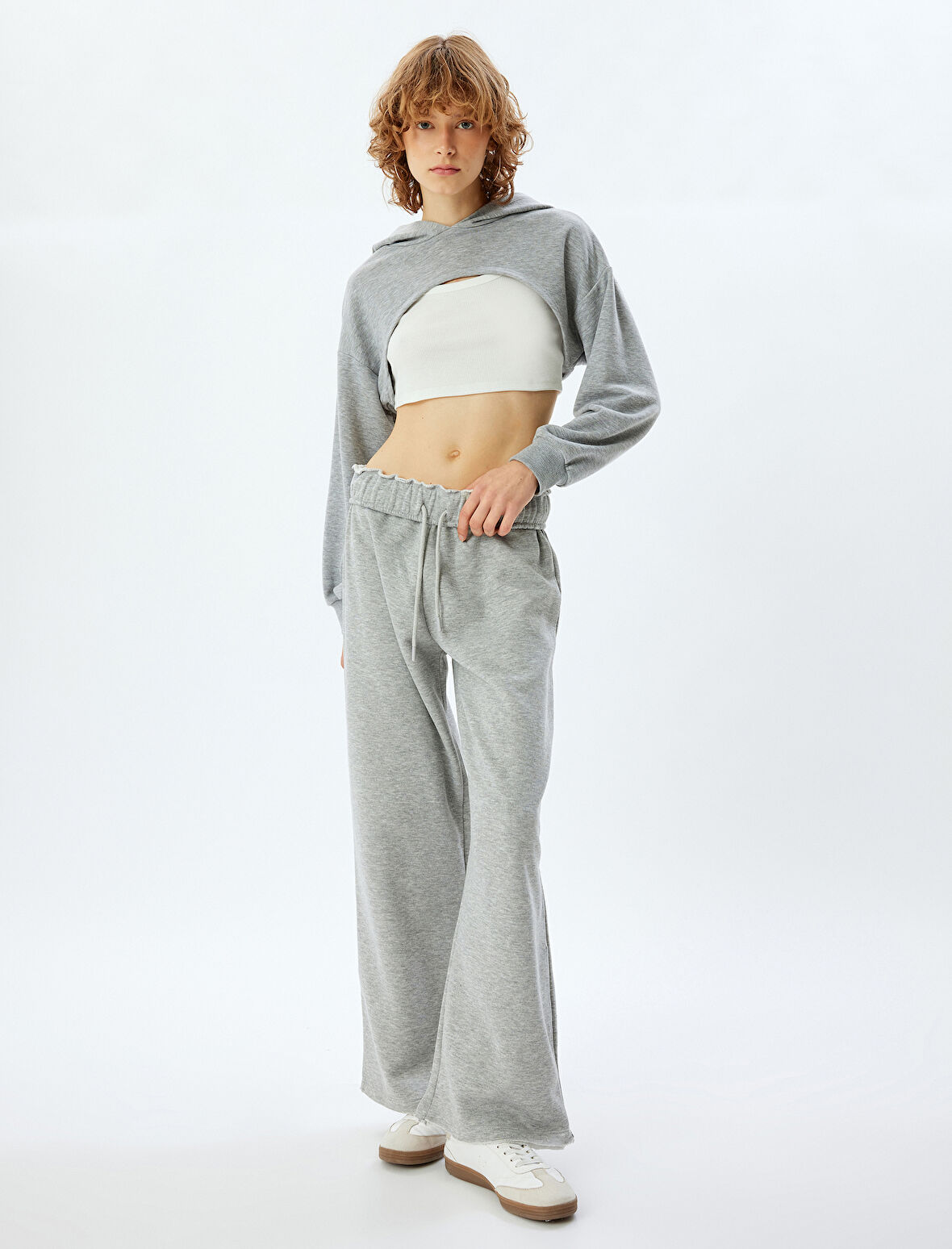 Koton X İnji - Bol Paça Eşofman Altı Oversize Beli Bağcıklı Cepli