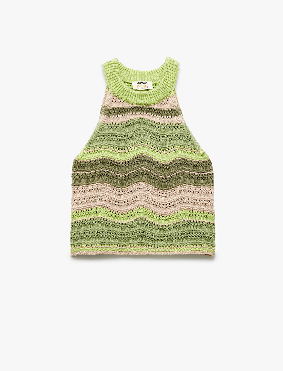 Halter Yaka Kolsuz Desenli Triko Atlet