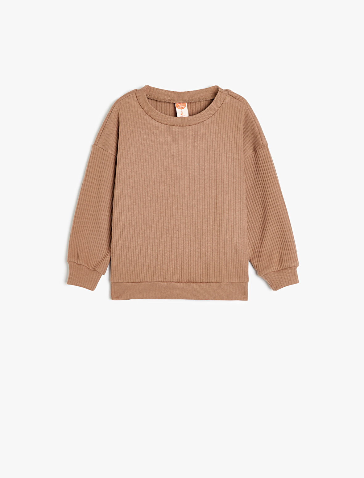 Basic Sweatshirt Bisiklet Yaka Uzun Kollu Bisiklet Yaka