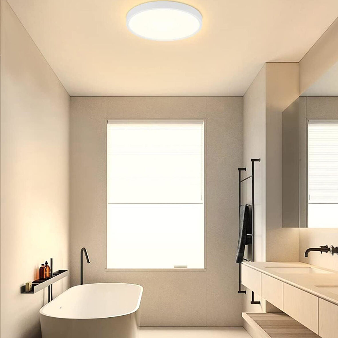 Hedyex IP65 Su Geçirmez Banyo Tuvalet Lambası 10W Led 900LM Beyaz Işık