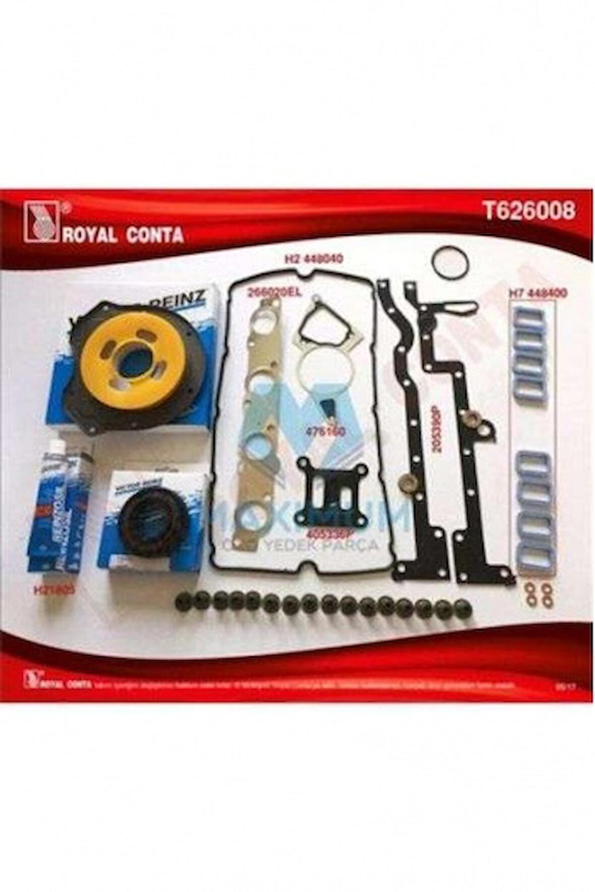 MOTOR TAKIM CONTA ALT - UST FULL S.K.C HARIC REINZ KECELI SUBAP LASTIKLI BOXER III JUMPER III 06- 22DT PUMA 2.2HDI 16V DUCATO 2.2JTD 100CV EURO4 MOTOR 06-12 - ROYAL T626008