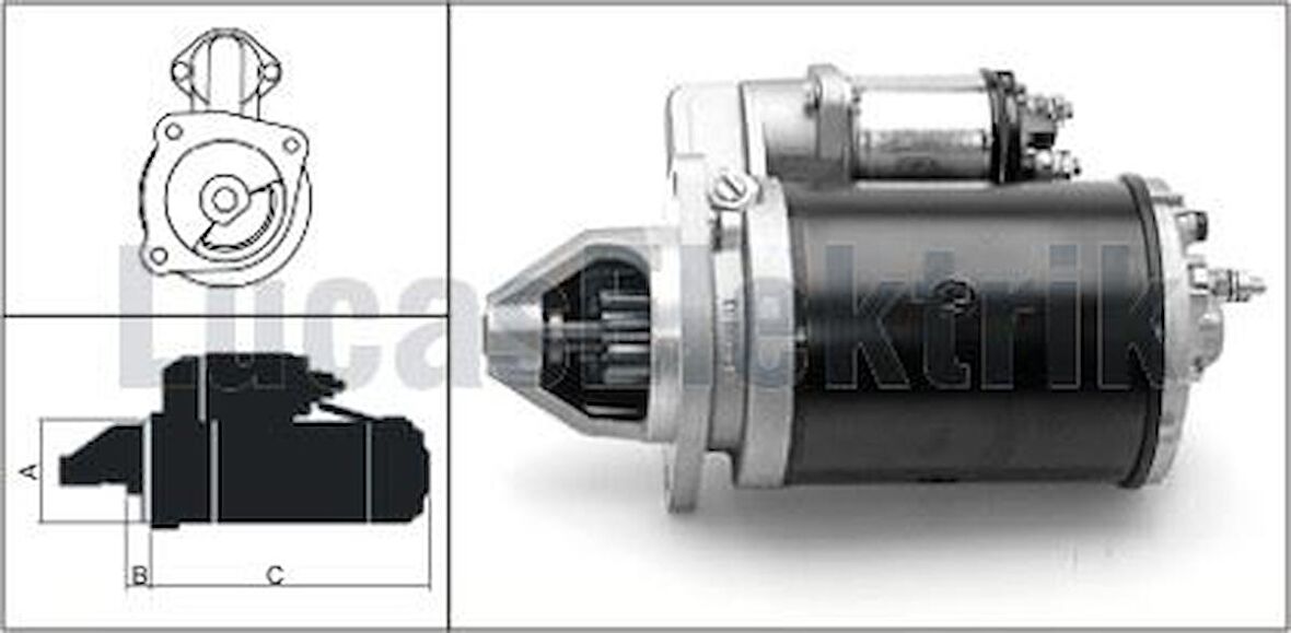 MARS MOTORU 12V 2.8KW 10 DIS M127 MF 265 275 285 398 - LUCAS 619 240 43
