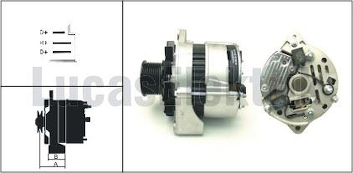 ALTERNATOR A127 24V 55A BMC FATIH KAMYON IC.REG - LUCAS 619 201 25