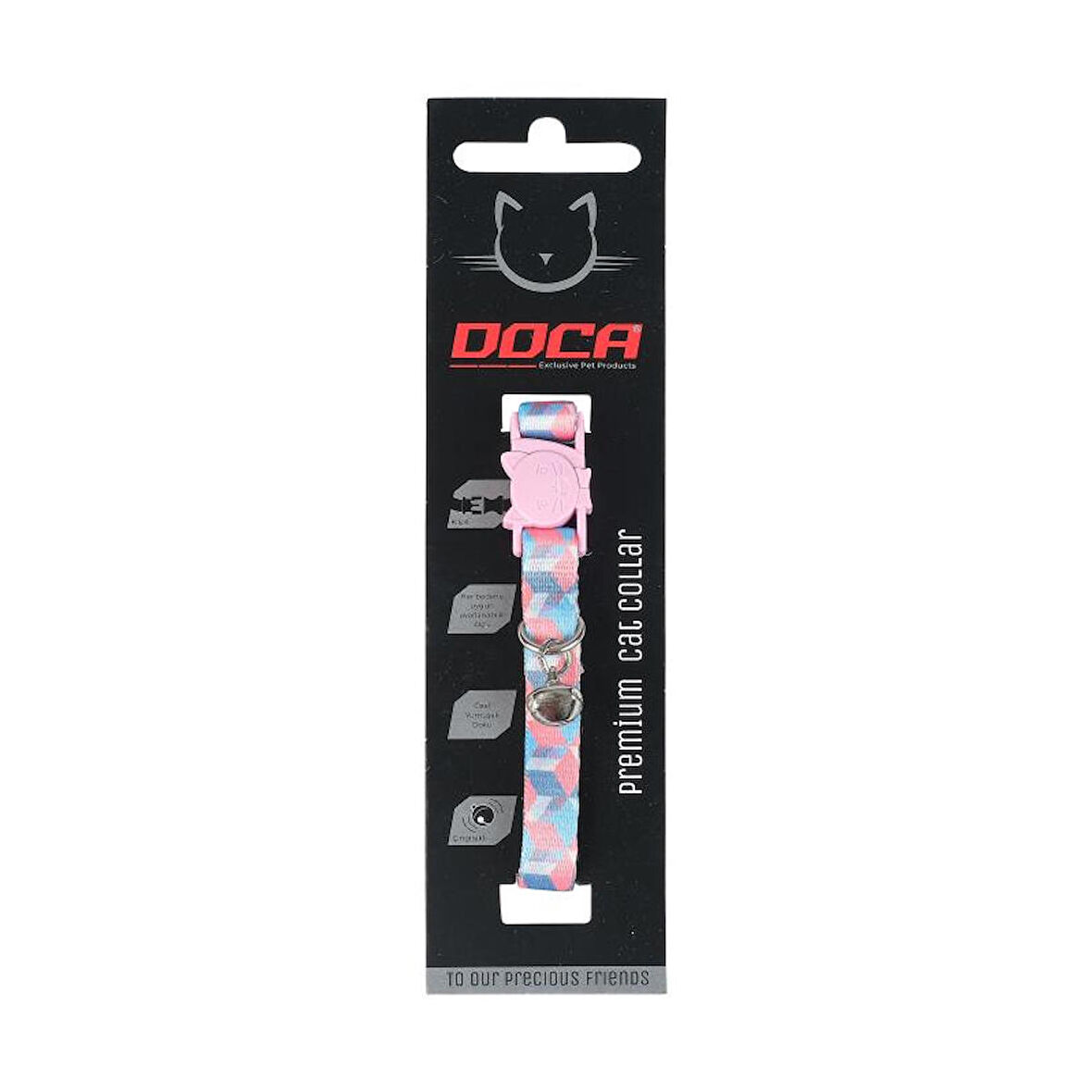 Doca Premium Cube Desenli Kedi Boyun Tasması