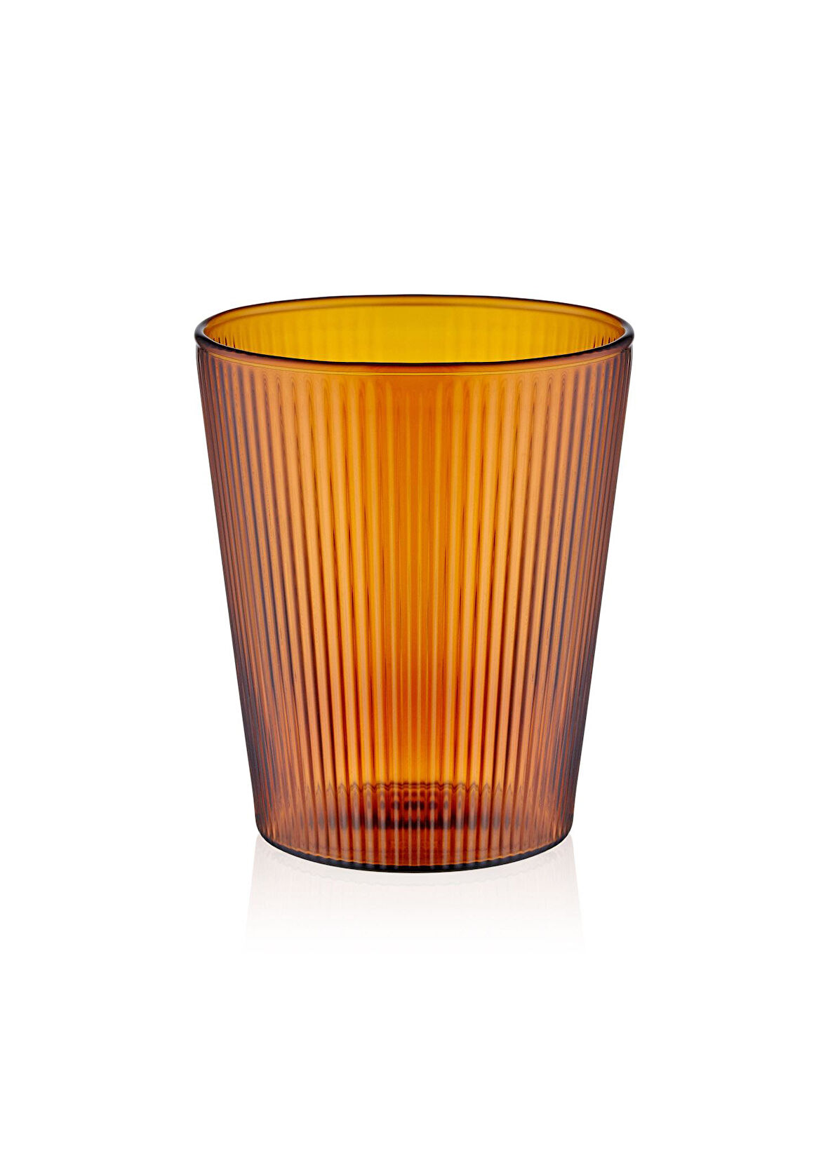 The Mia Striped Borosilikat Cam Bardak Amber 400 ml