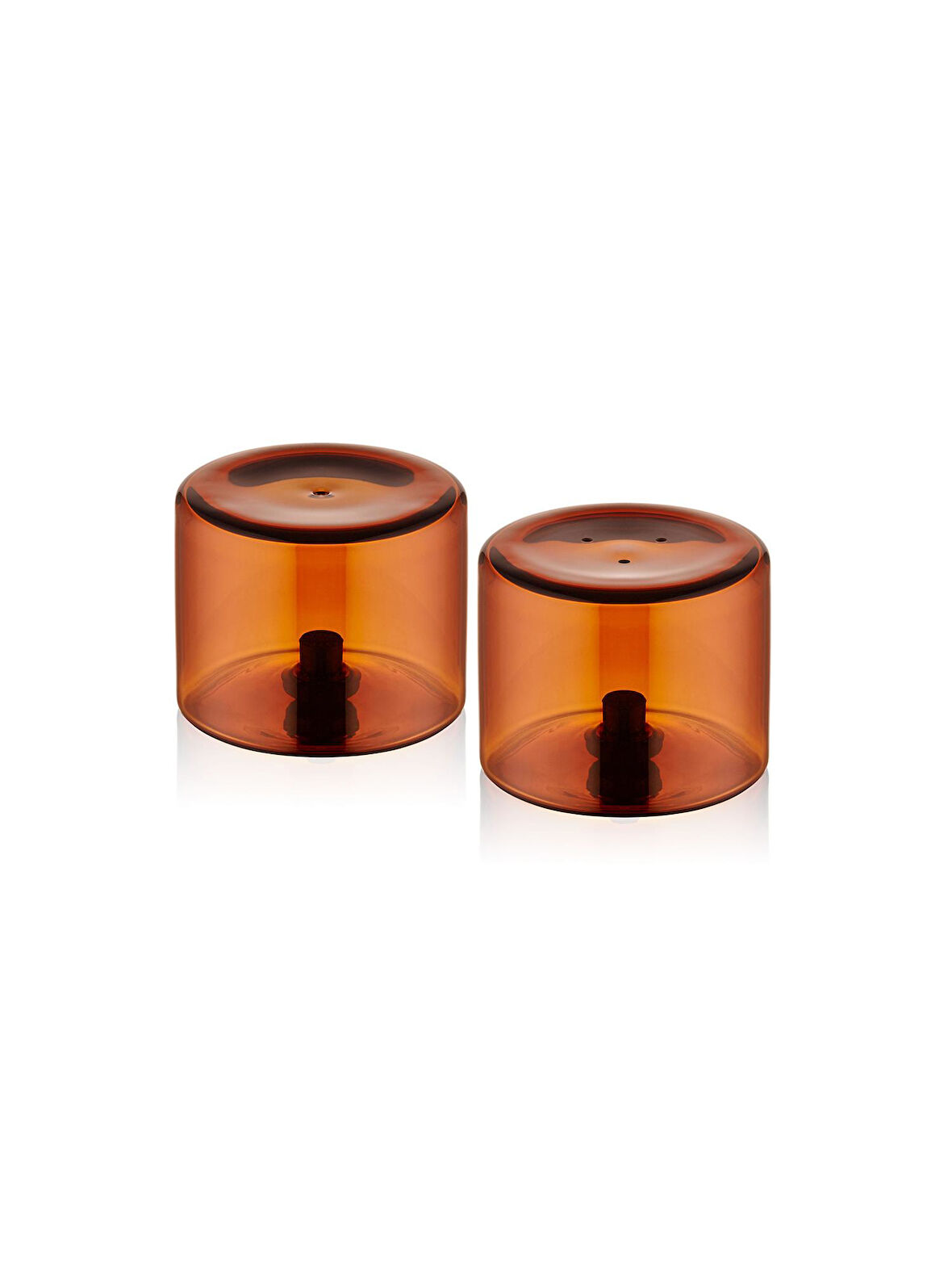 The Mia Yuvarlak Tuzluk Biberlik 2li Set Amber 6x5 cm