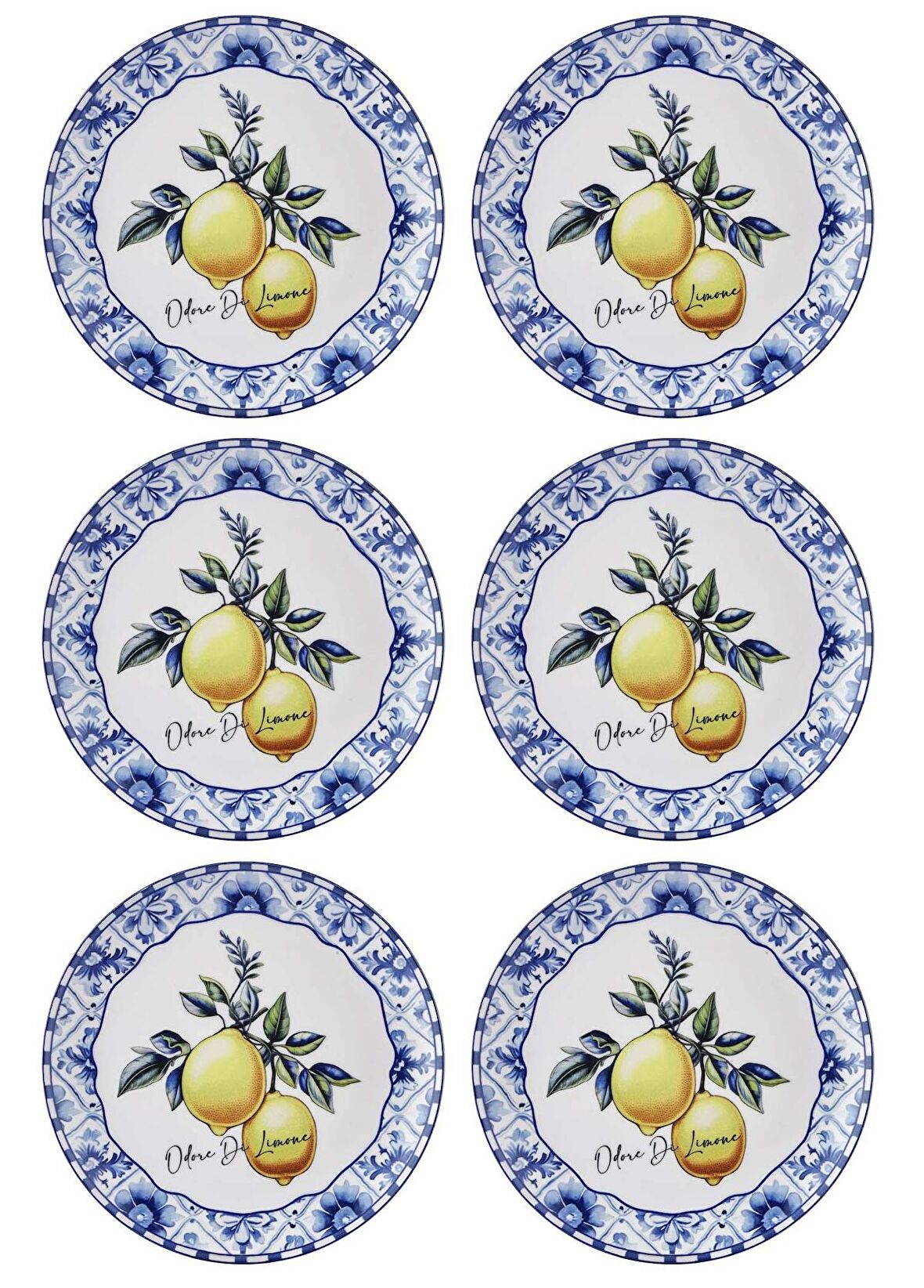 The Mia Odore Di Limone Servis Tabağı 6lı Set 26 cm ODL003