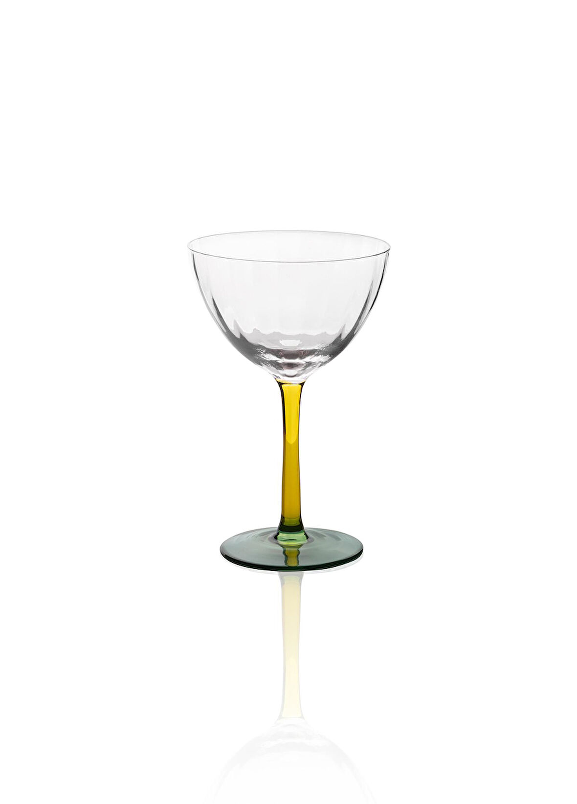The Mia Ayaklı Cam Dondurma Kasesi Sarı Yeşil 240 ml