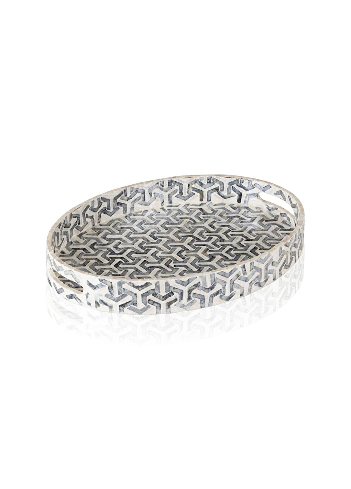 The Mia Sedef Oval Tepsi 50x36x6 cm TLC0094