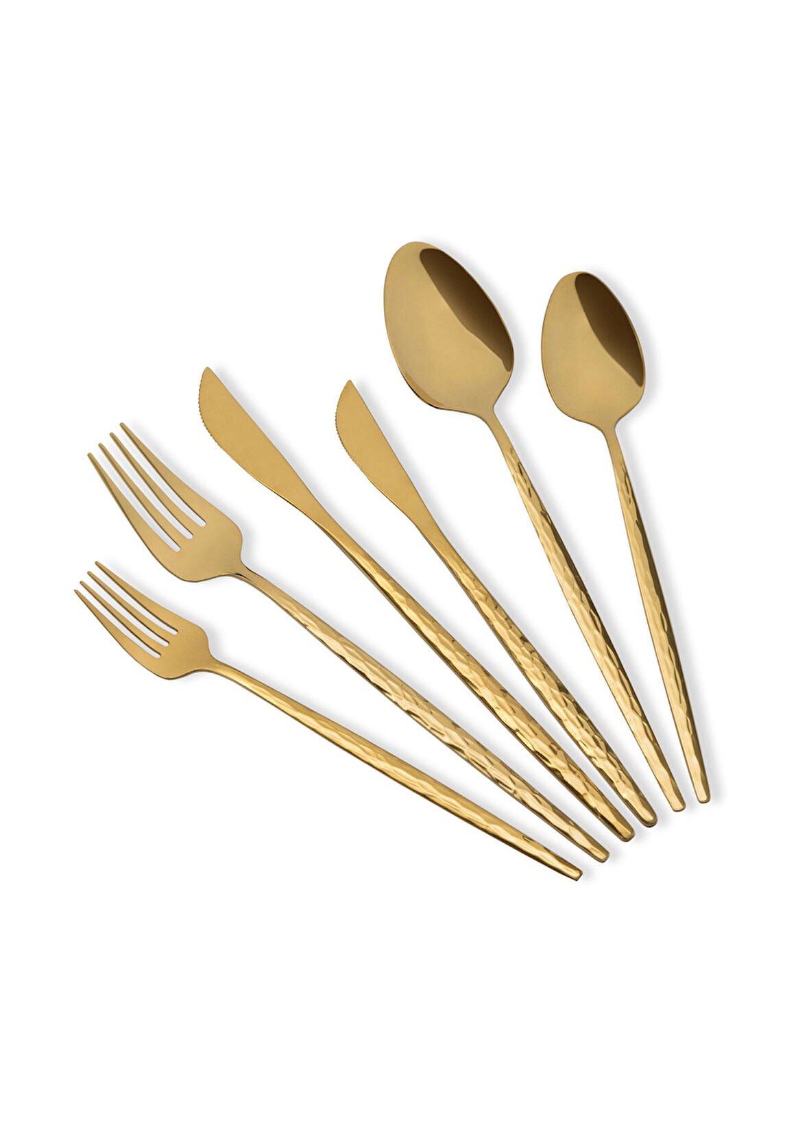The Mia Shiny Çatal Kaşık Bıçak Takımı Gold 36 Parça