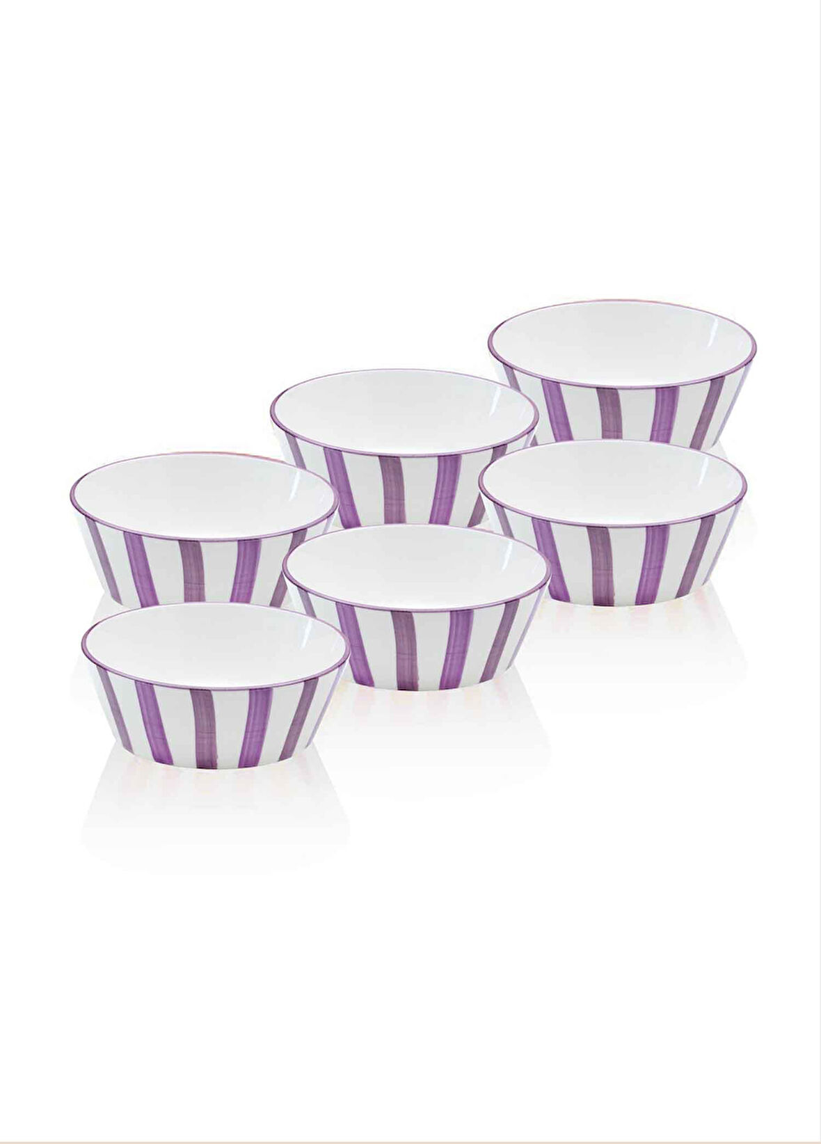 The Mia Joy Çorba Kasesi 6lı Set Mor 14 cm