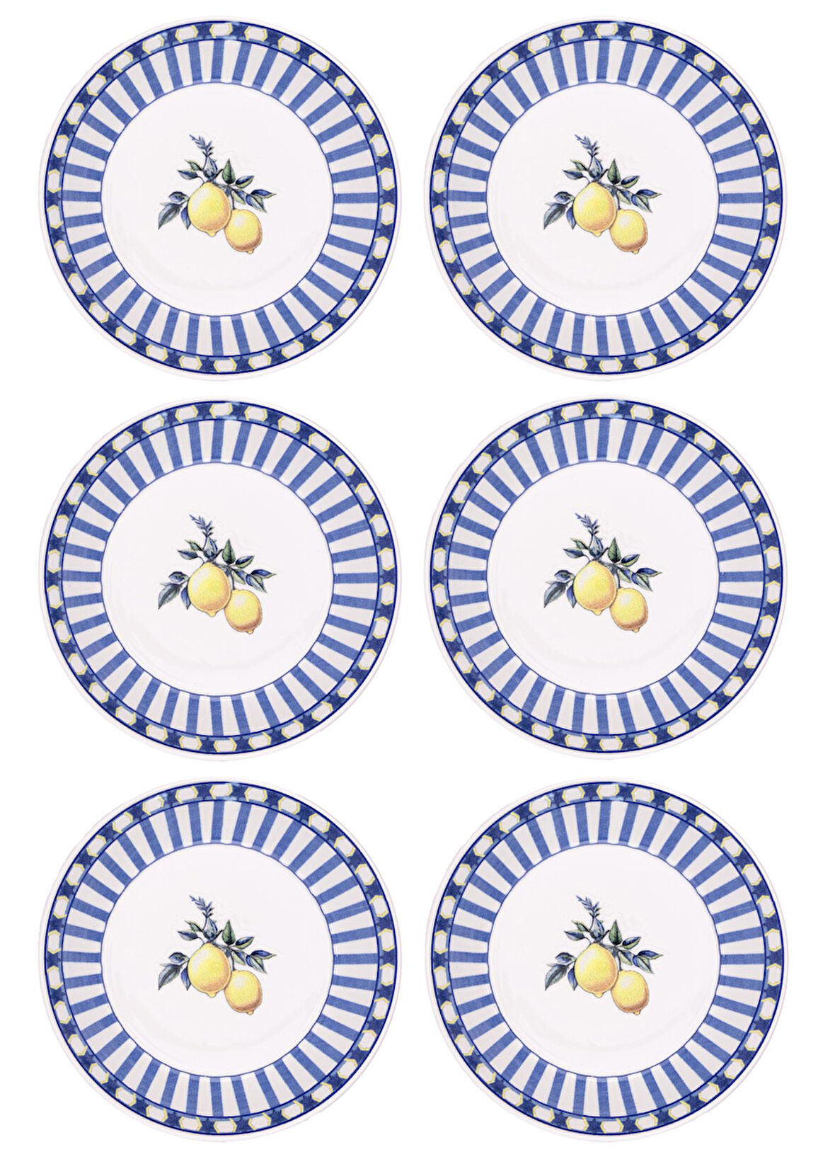 The Mia Odore Di Limone Yemek Tabağı 6lı Set 20 cm