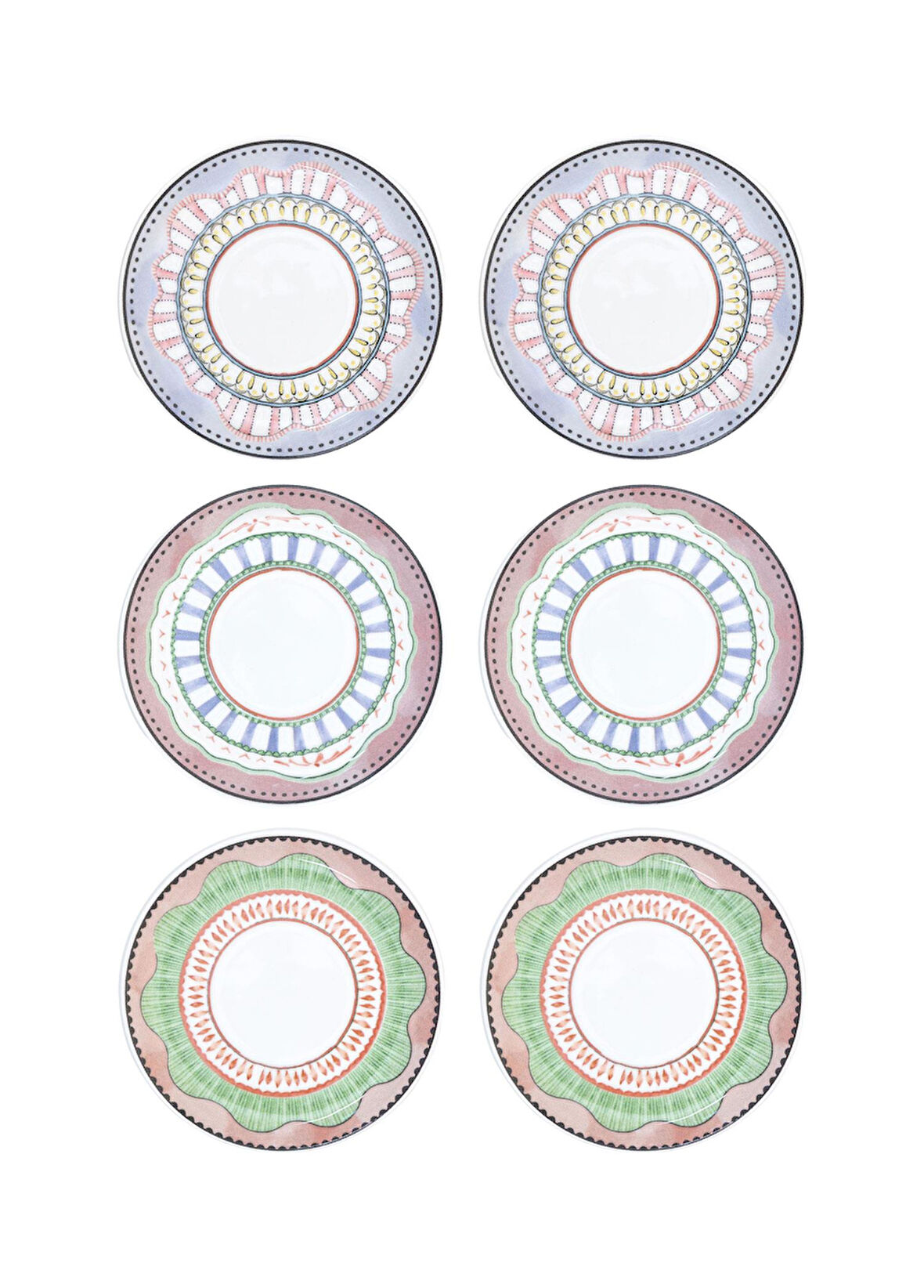 The Mia Spring Çay Tabağı 6lı Set 13 cm