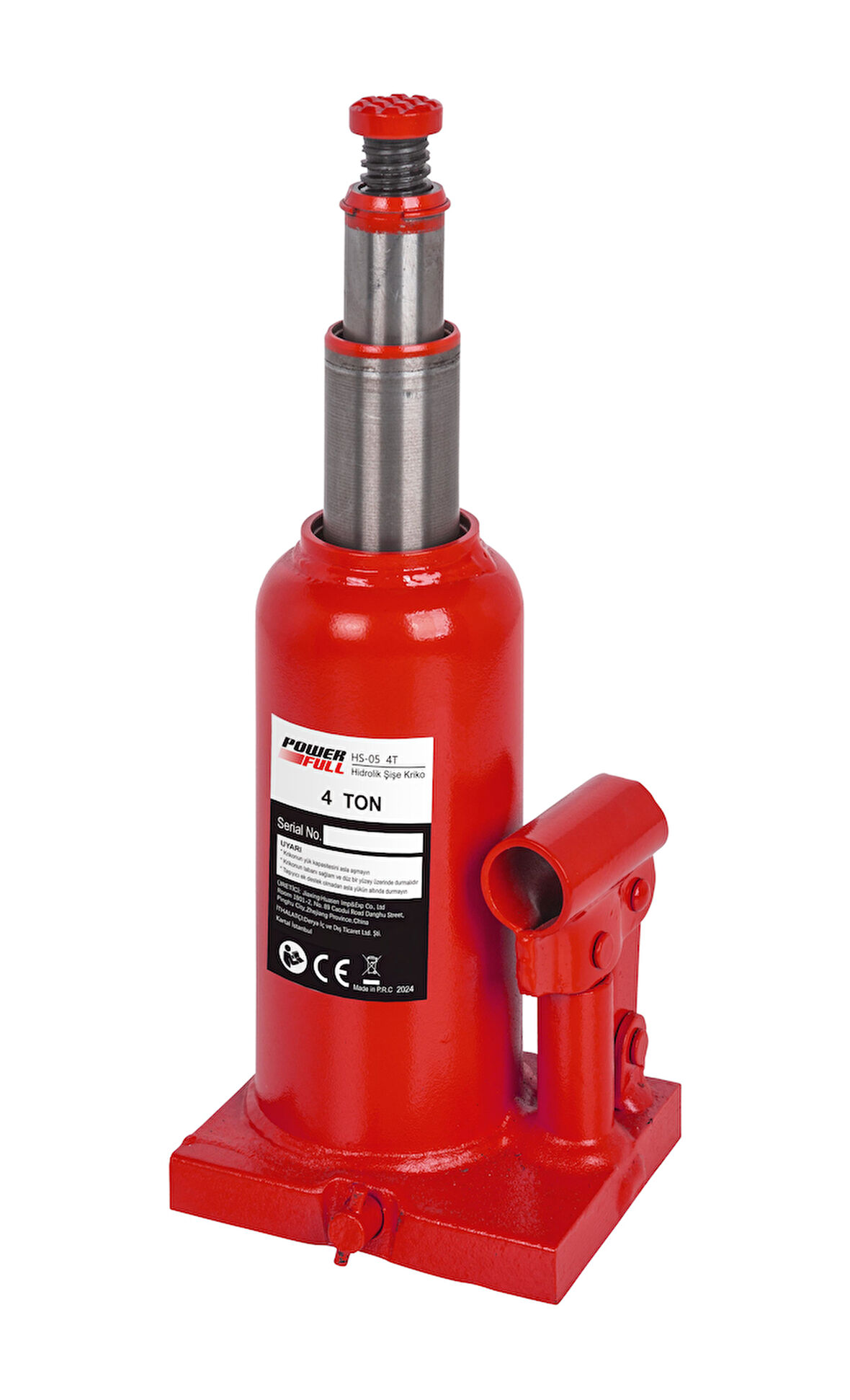 4 Ton Çift Kademeli Hidrolik Şişe Kriko - Uzun Tip 05004B