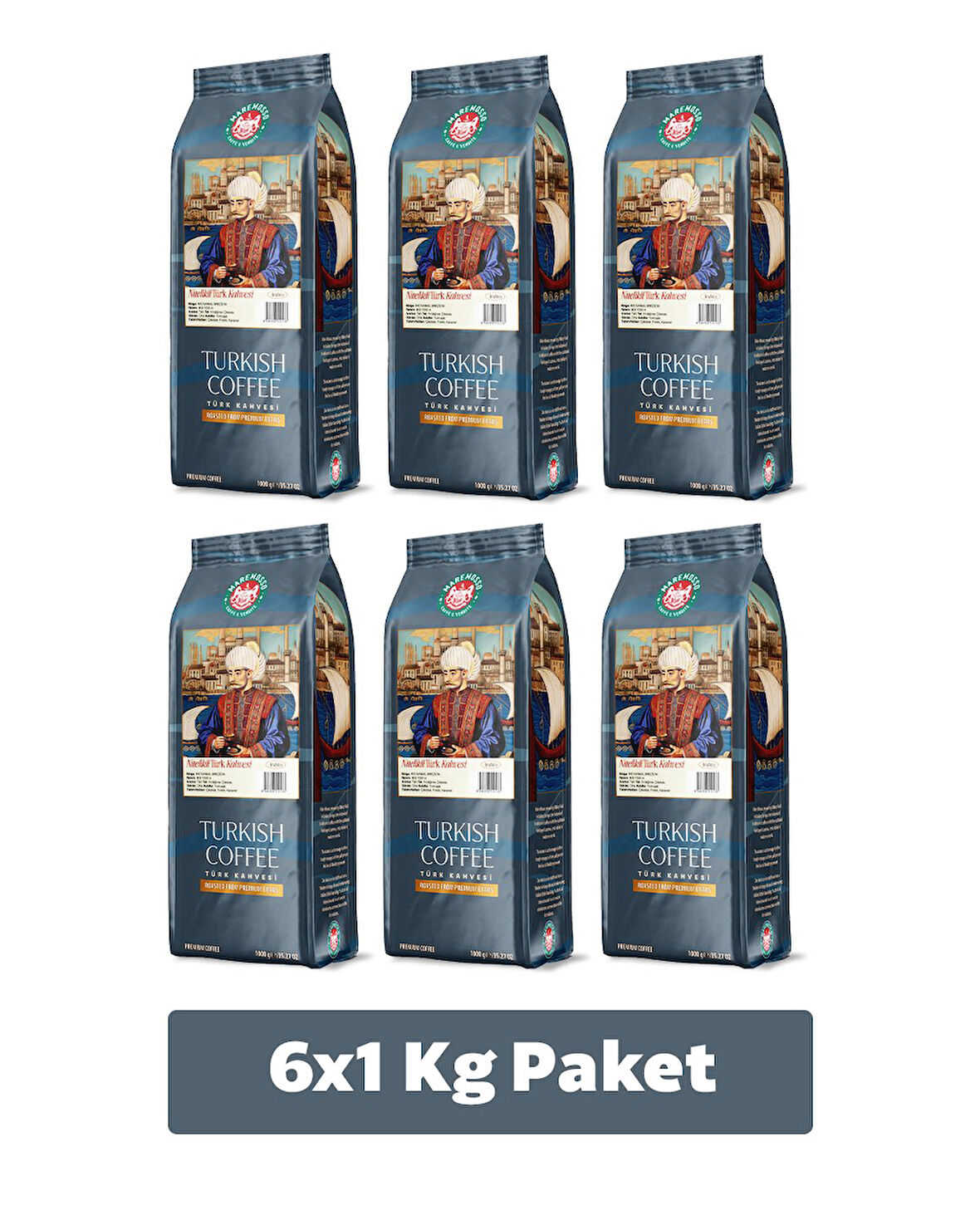 Nitelikli Türk Kahvesi 6X1 Kg. (ÇEKİRDEK)