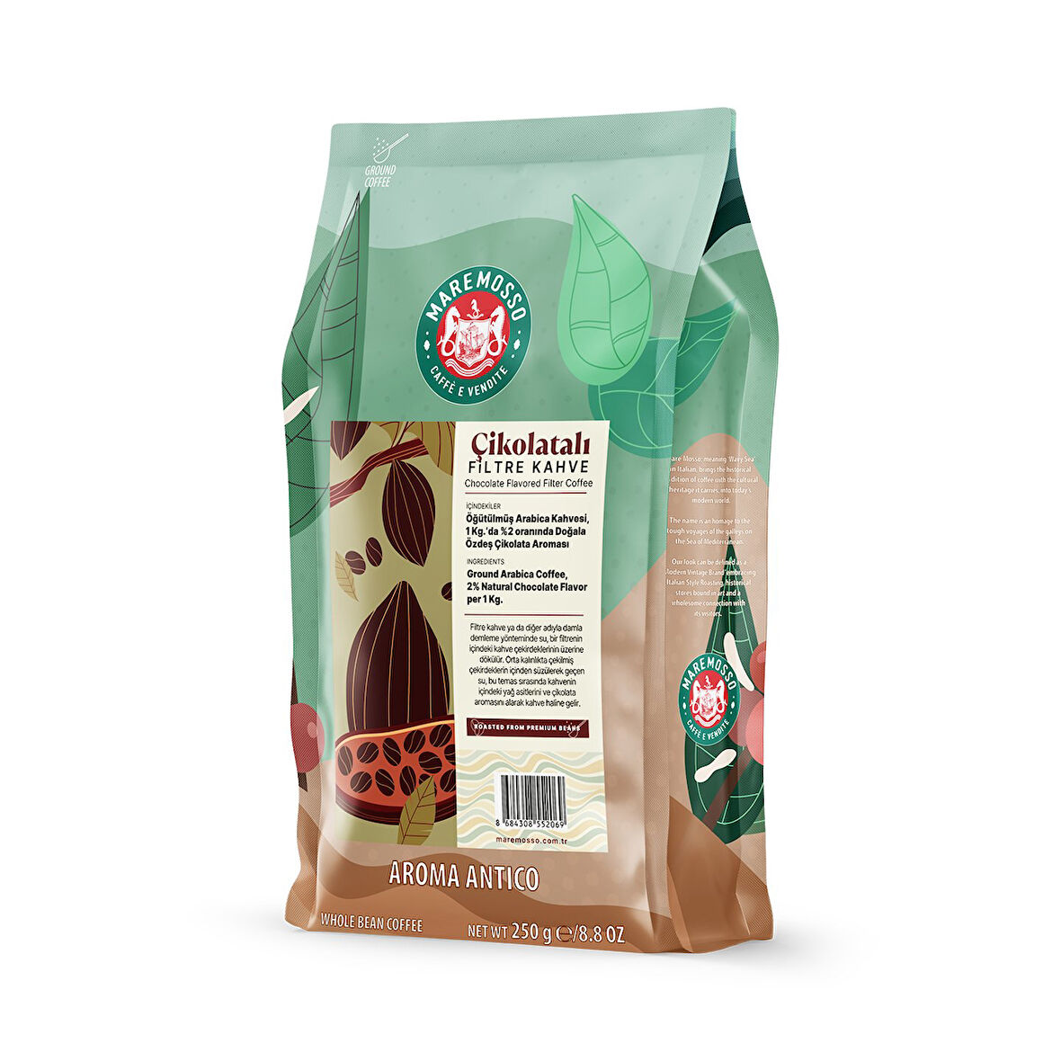 Çikolata Aromalı Filtre Kahve 250 Gr.