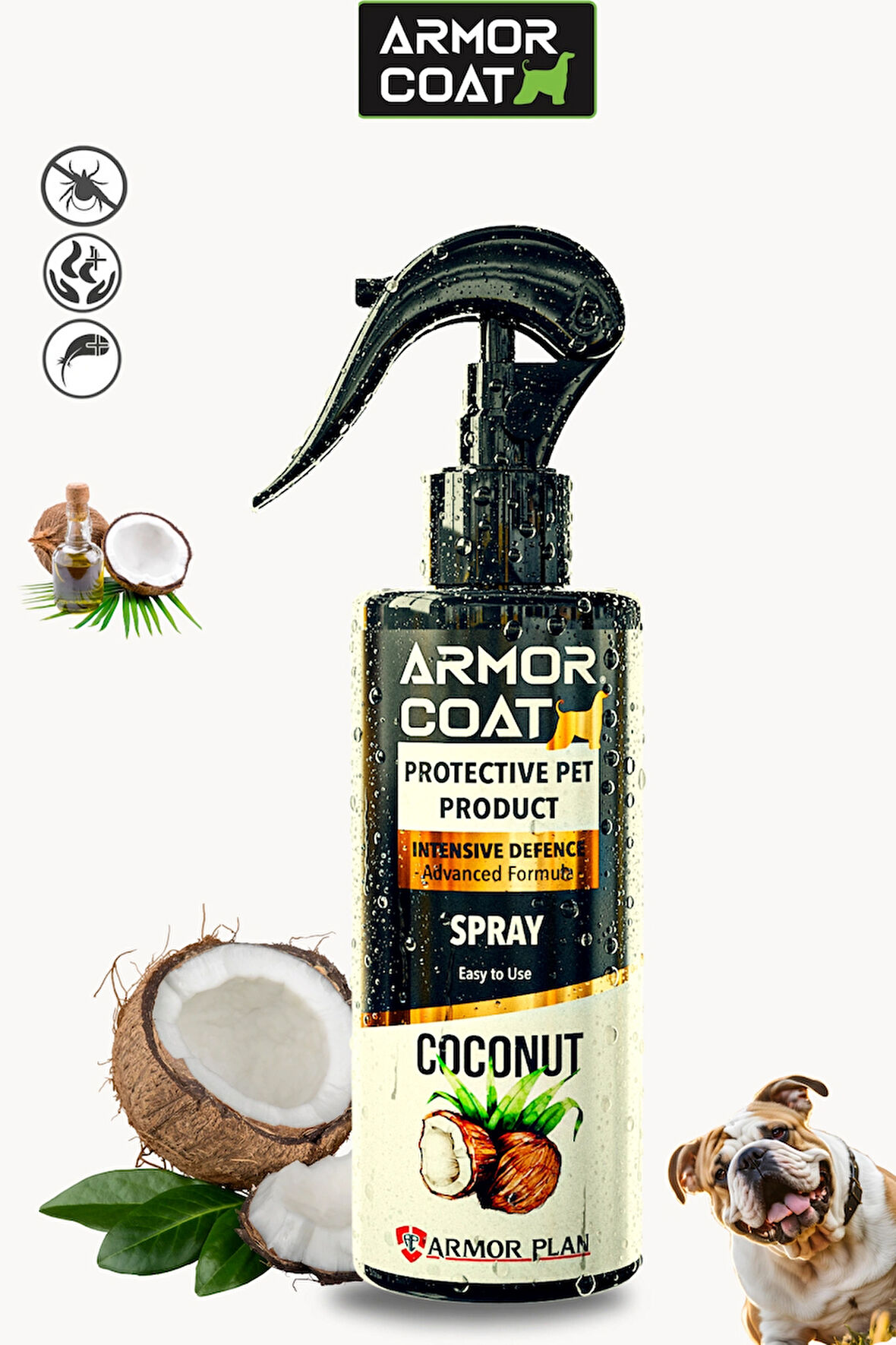 ARMOR COAT Köpek Bakım Spreyi Hindistan Cevizi Kokulu 200 ml