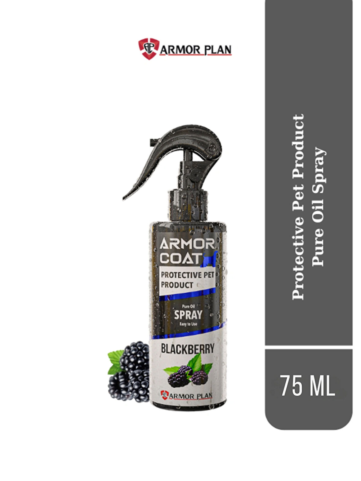 ARMOR COAT Köpek Bakım Spreyi Böğürtlen Kokulu 75 ml