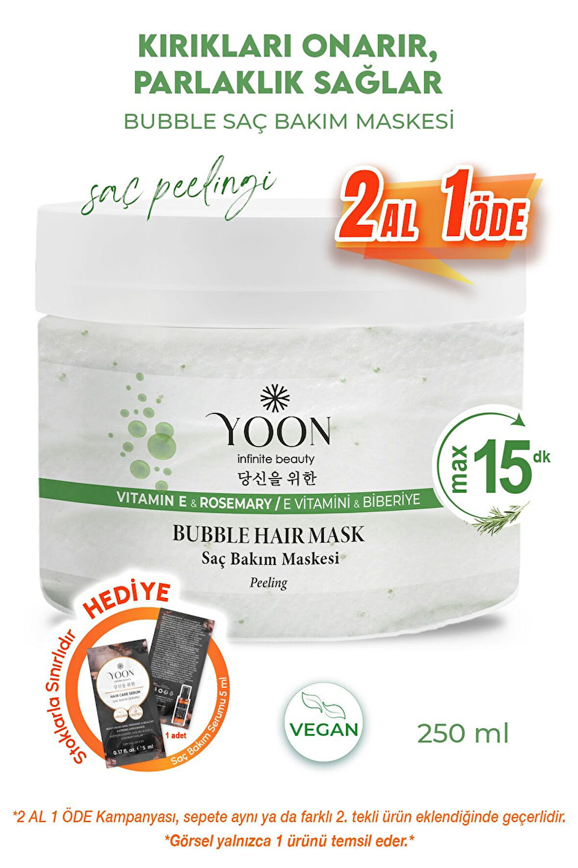 Biberiyeli Saç Maskesi, E Vitamini & Peeling Etkili - Saç Tellerini Güçlendirir ve Kırıkları Onarır