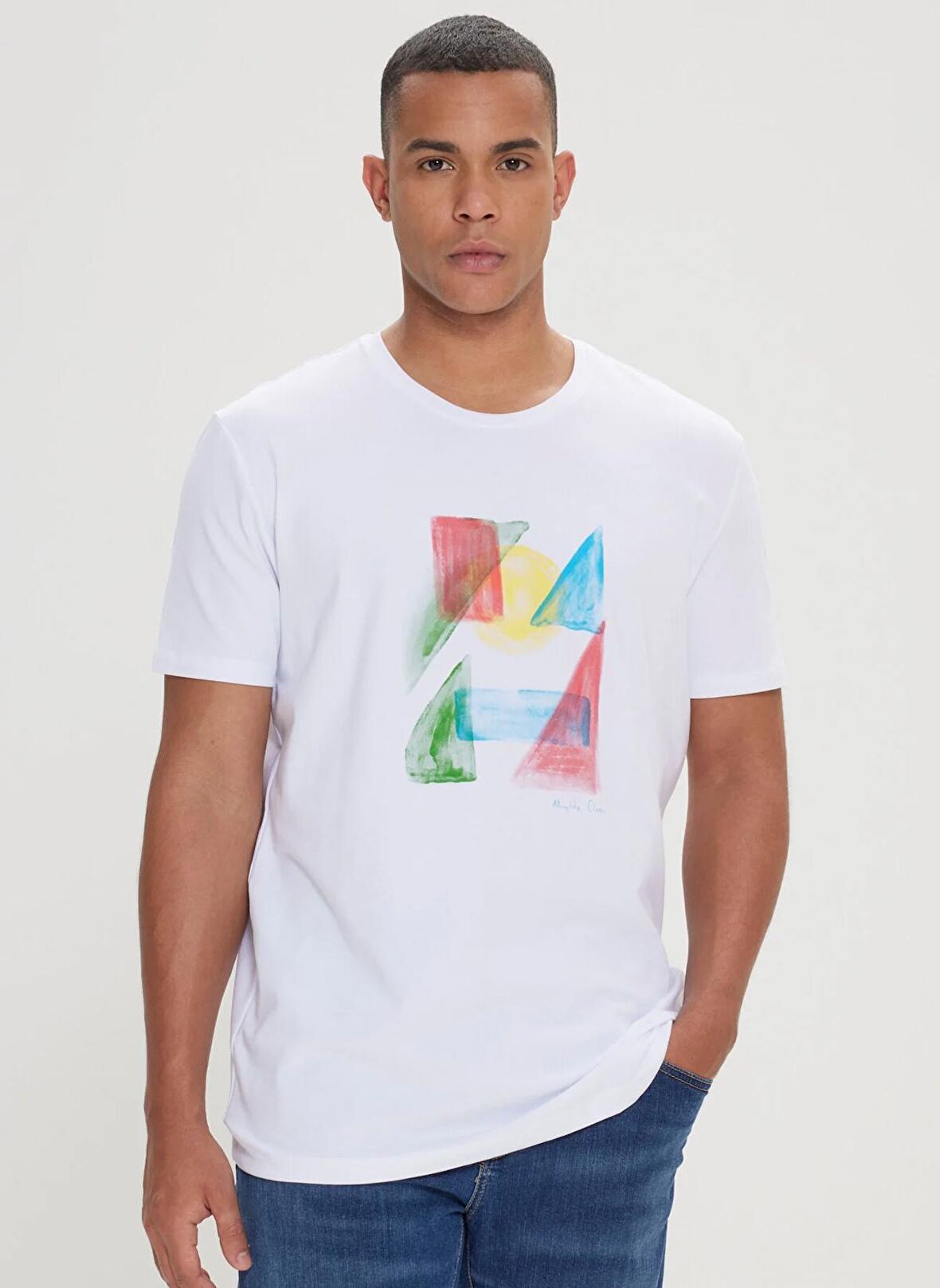 Altınyıldız Classics Beyaz Erkek T-Shirt 4A4824200037