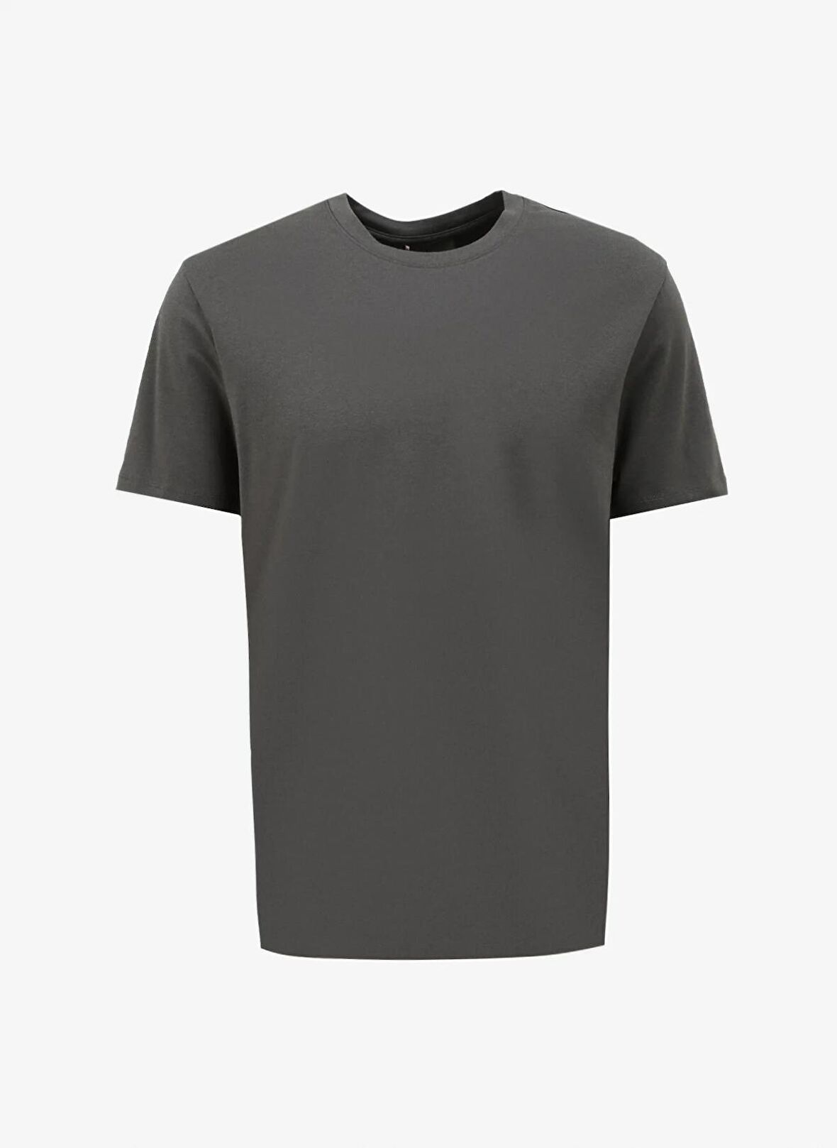 Bisiklet Yaka Antrasit Erkek T-Shirt 4C4800000012