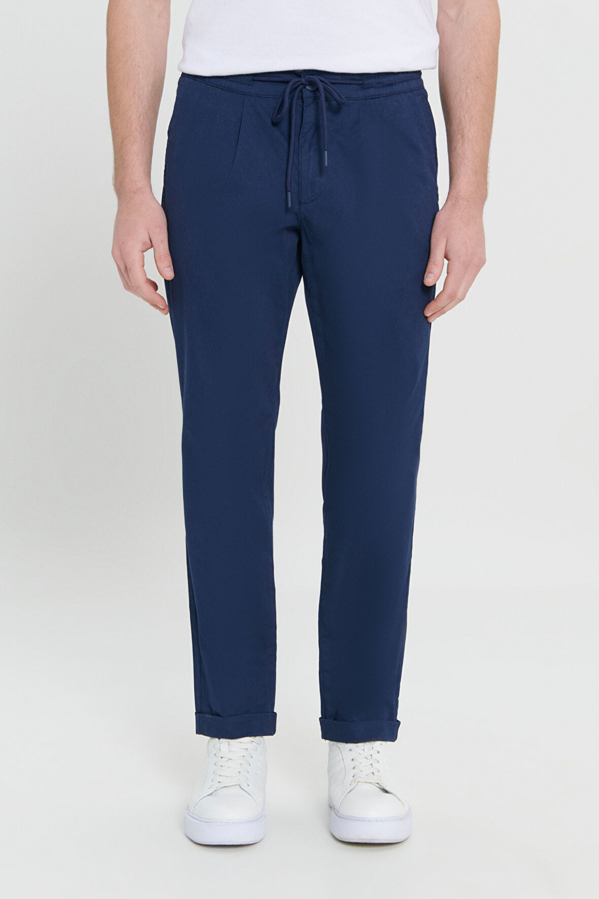 Comfort Fit Rahat Kesim Yan Cepli Pantolon