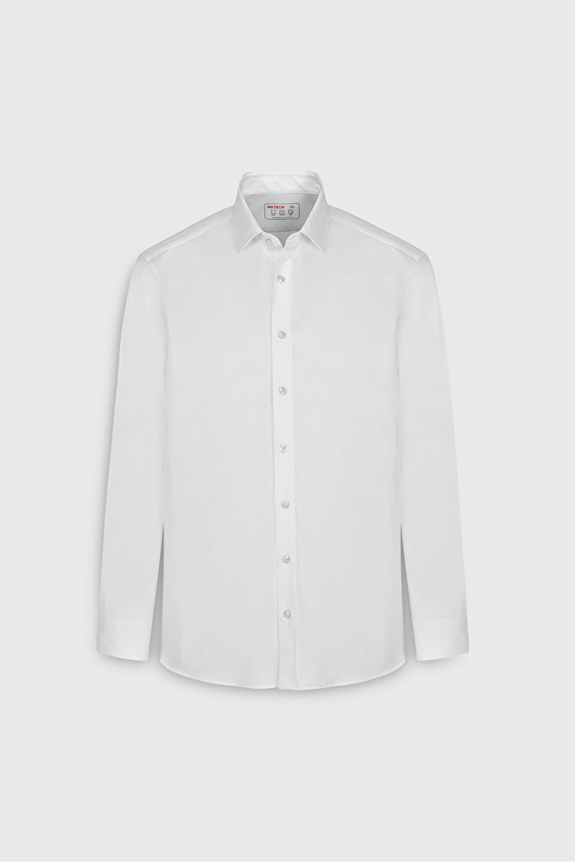 Slim Fit Dar Kesim Klasik Yaka Scuba Gömlek