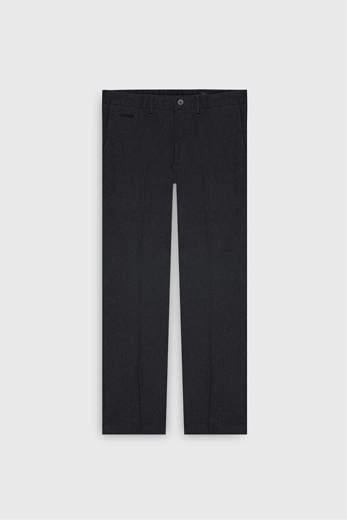 Comfort Fit Rahat Kesim Pamuklu Esnek Diagonal Desenli Yan Cep Casual Pantolon