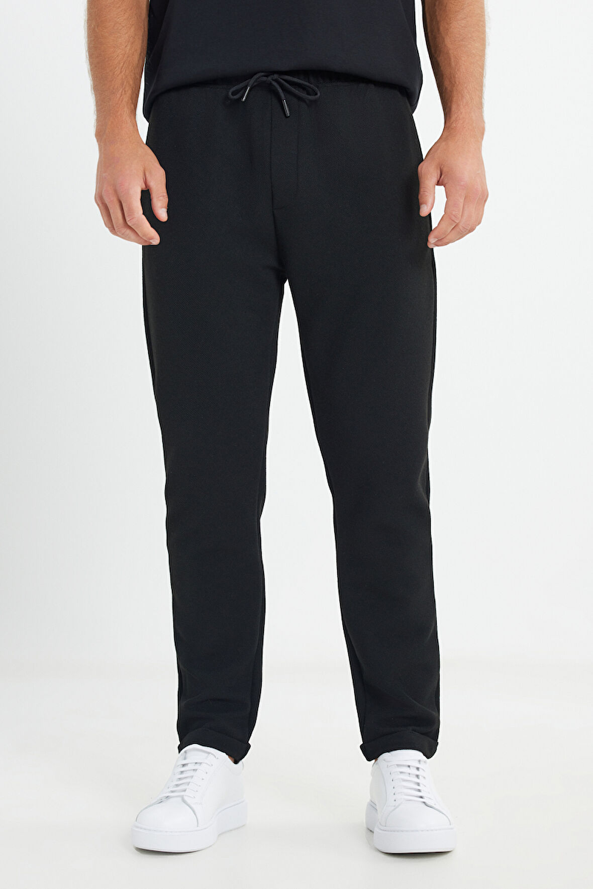 Standart Fit Normal Kesim Cepli Esnek Örme Pantolon