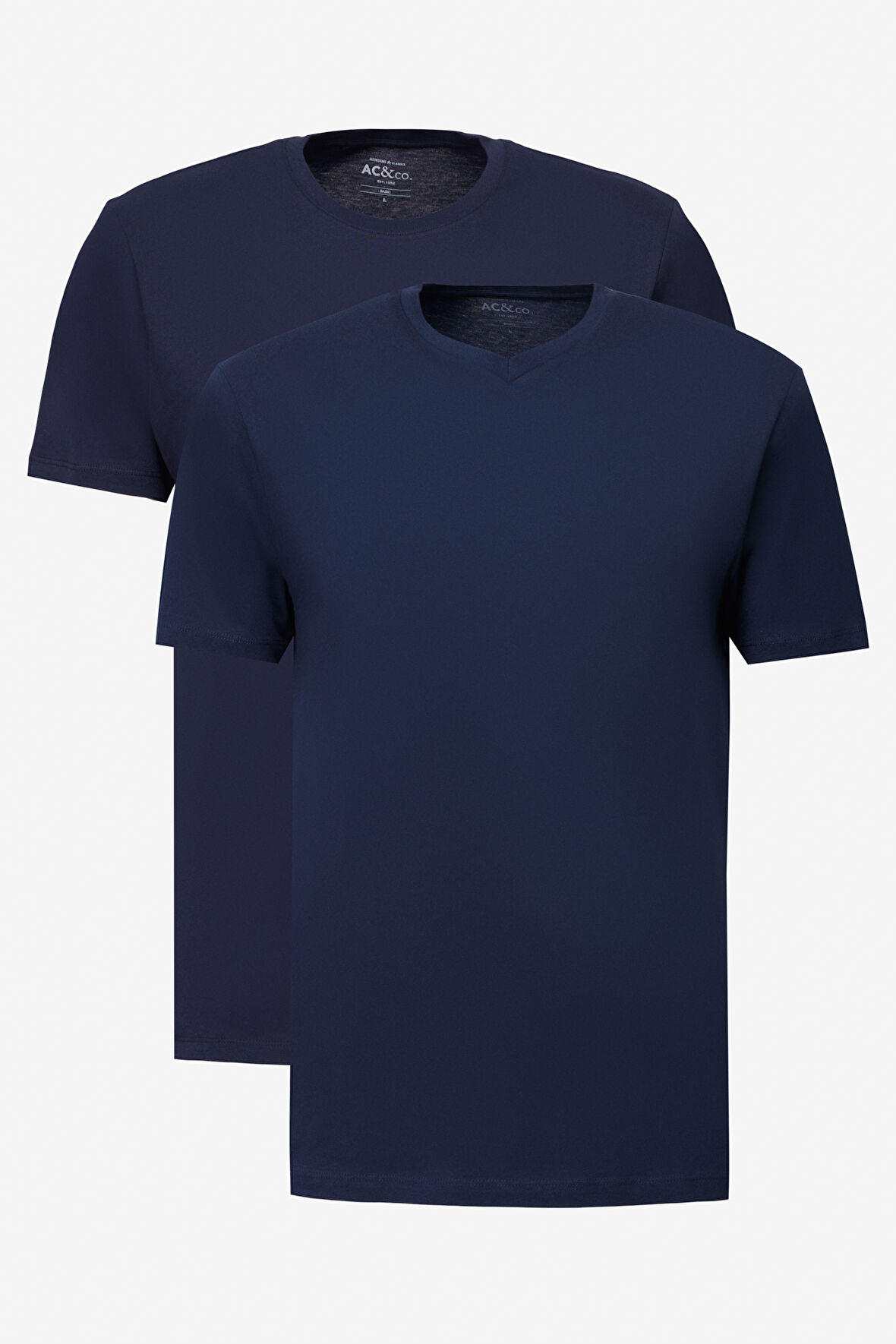 2'li Paket Slim Fit Dar Kesim Pamuklu Basic Tişört