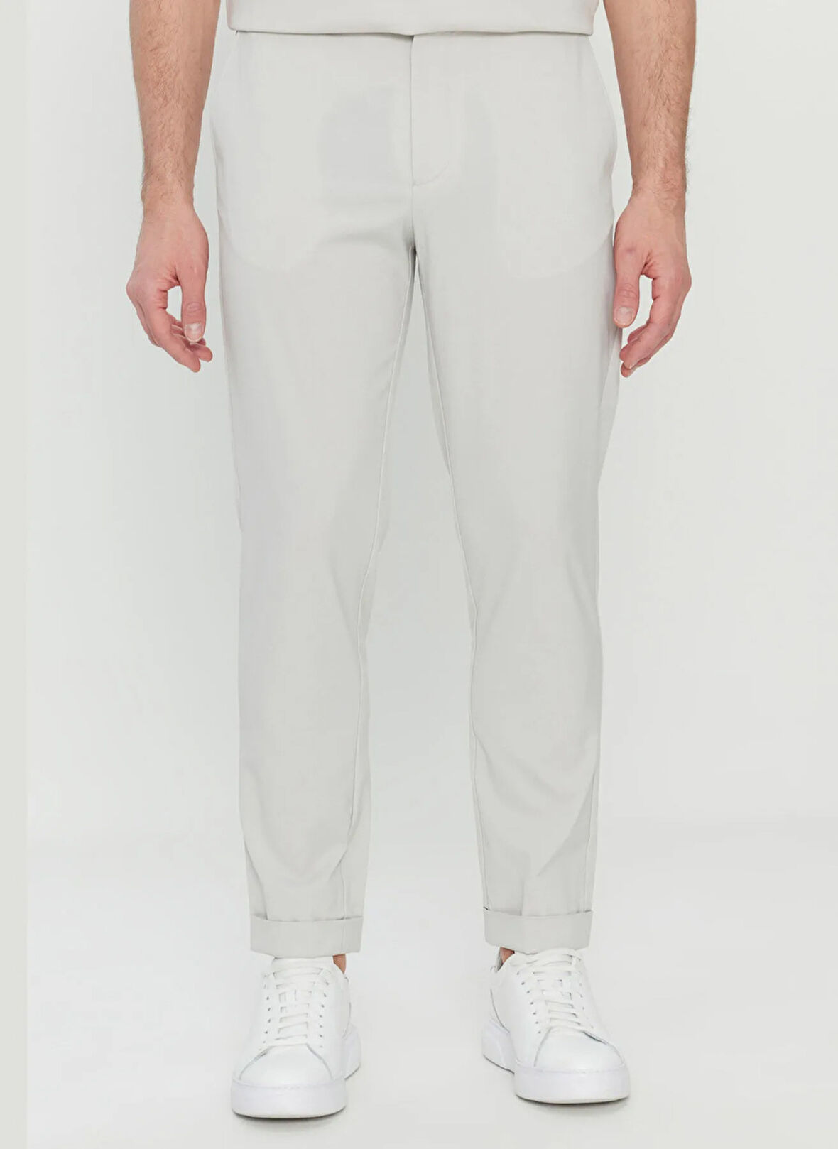 Altınyıldız Classics Lastikli Bel Normal Paça Slim Fit Taş Erkek Pantolon ACE001252195_TAS