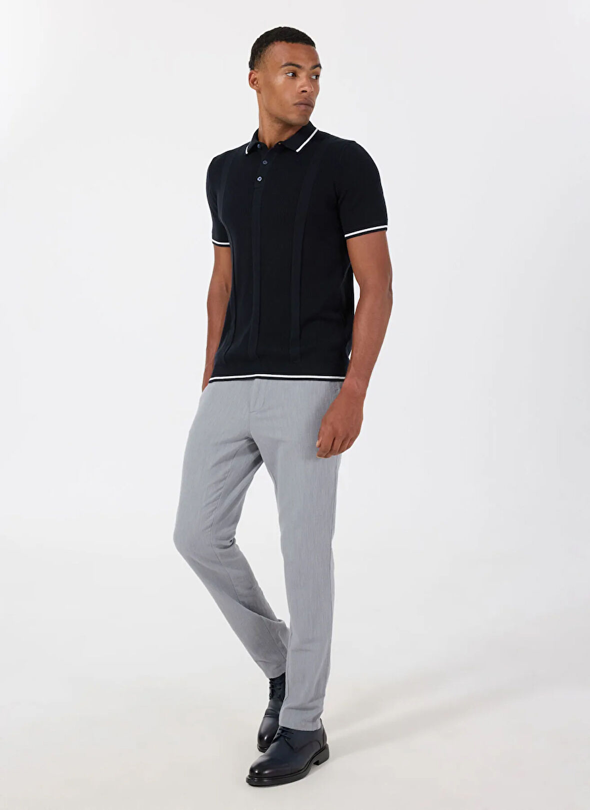 Altınyıldız Classics Bağlamalı Bel Normal Paça Slim Fit Gri Erkek Pantolon ACE001252269_GRI