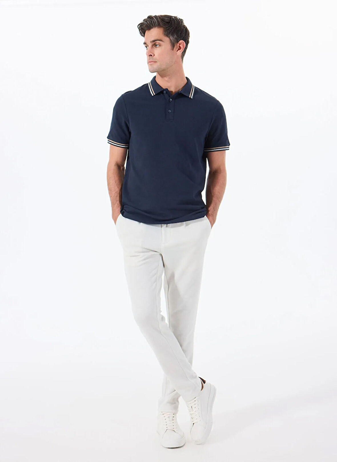 Altınyıldız Classics Bağlamalı Bel Normal Paça Slim Fit Taş Erkek Pantolon ACE001252273_TAS