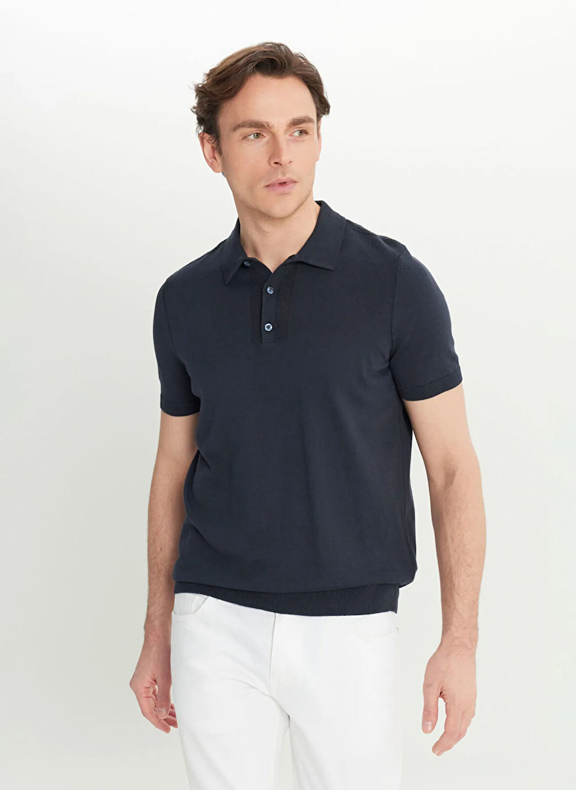 Altınyıldız Classics Polo Yaka Standart Lacivert Erkek Kazak ACE072252049_LAC