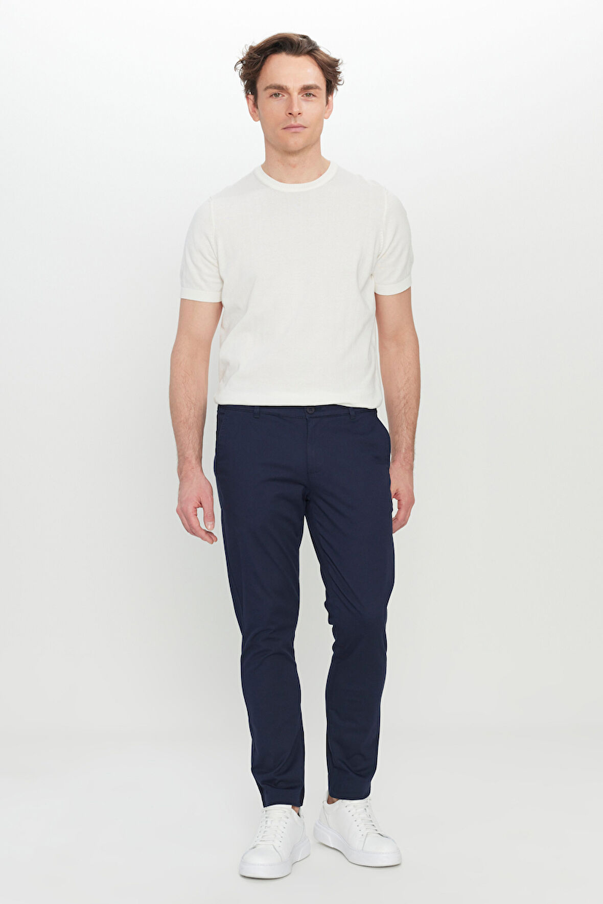 Pamuklu Slim Fit Dar Kesim Yan Cep Esnek Casual Pantolon
