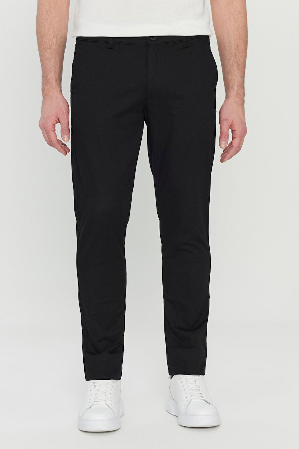 Pamuklu Slim Fit Dar Kesim Yan Cep Esnek Casual Pantolon