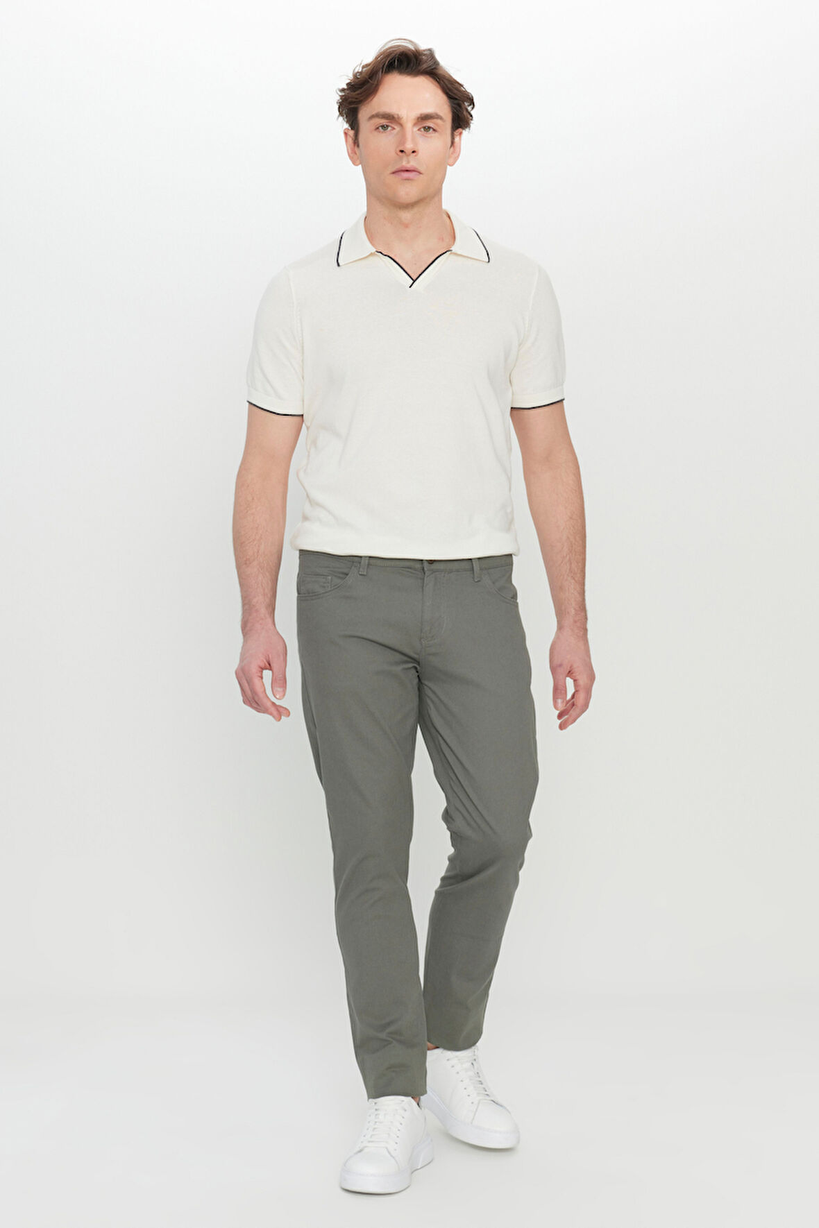 Pamuklu Slim Fit Dar Kesim 5 Cep Esnek Casual Pantolon