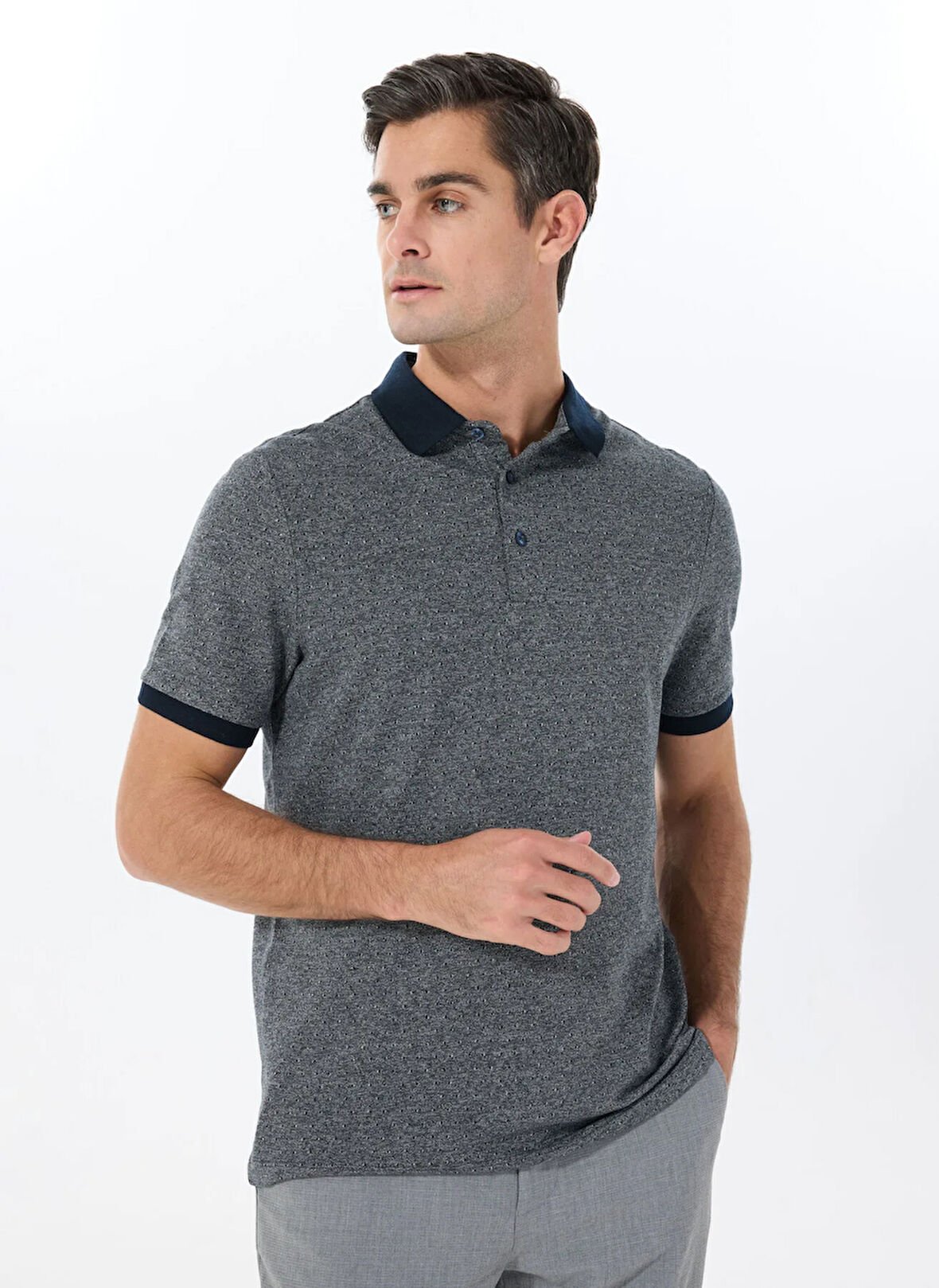 Altınyıldız Classics Polo Yaka Lacivert Erkek T-Shirt ACE091252024_LAC